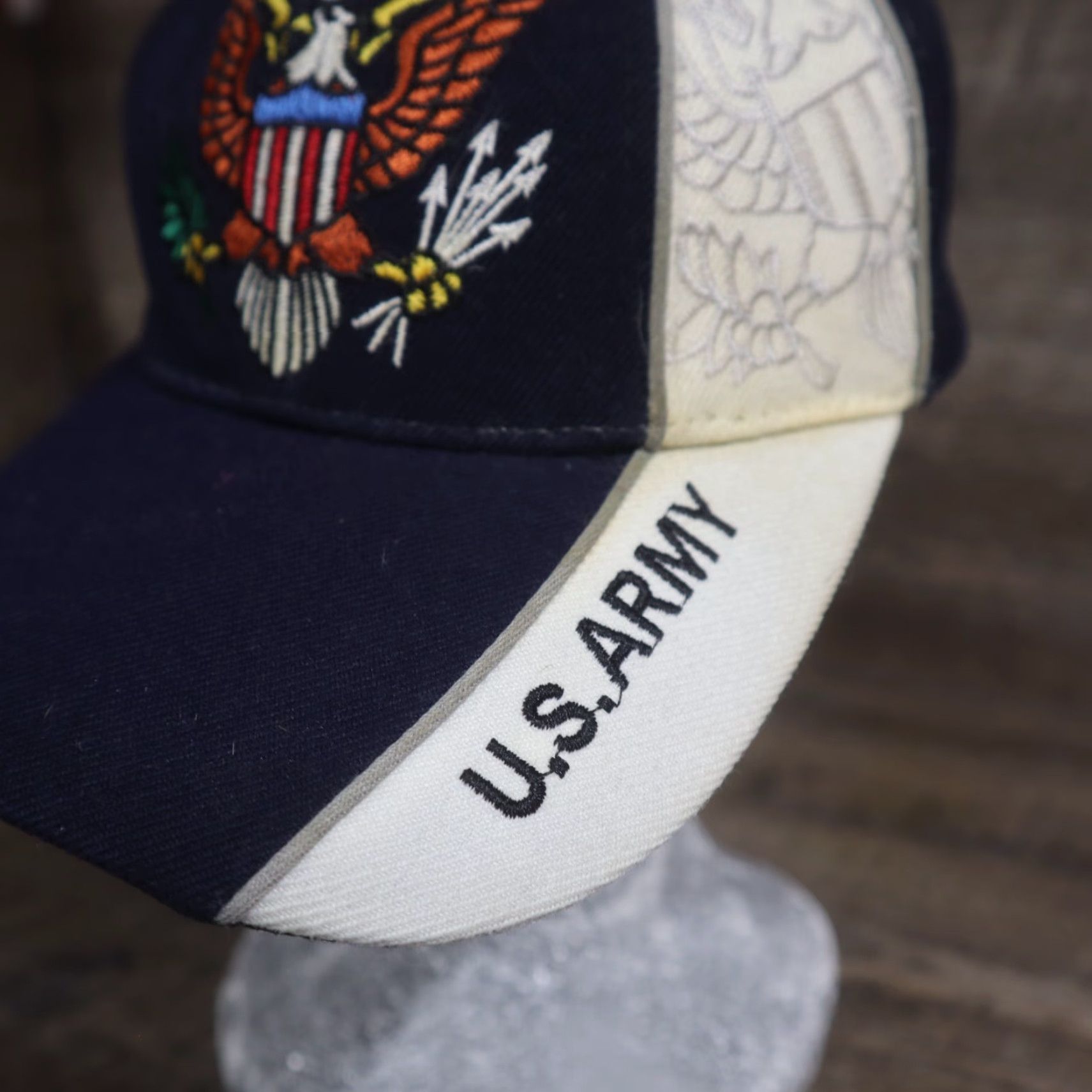 Vintage VINTAGE US Army Hat Ball Cap Unisex Adjustable Adult Blue Army Theme 90s Mens Womens Boys Girls Size ONE SIZE - 3 Thumbnail