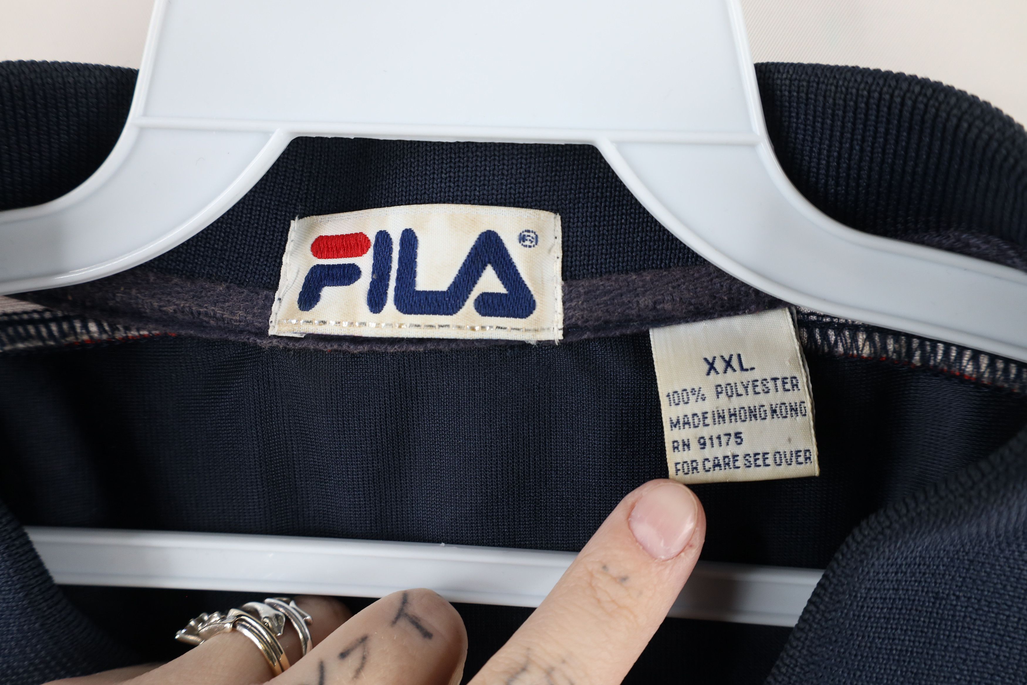 Fila × Vintage Vintage 90s Fila Spell Out Collared Pullover Polo Shirt Size US XXL / EU 58 / 5 - 8 Thumbnail