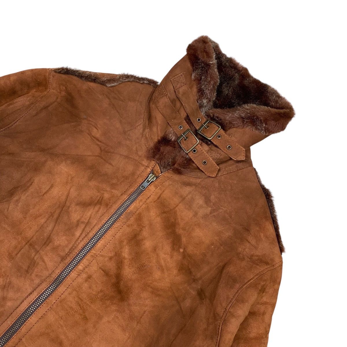 If Six Was Nine Magali Jessica Fur Suede Leather Jacket Size US L / EU 52-54 / 3 - 7 Thumbnail