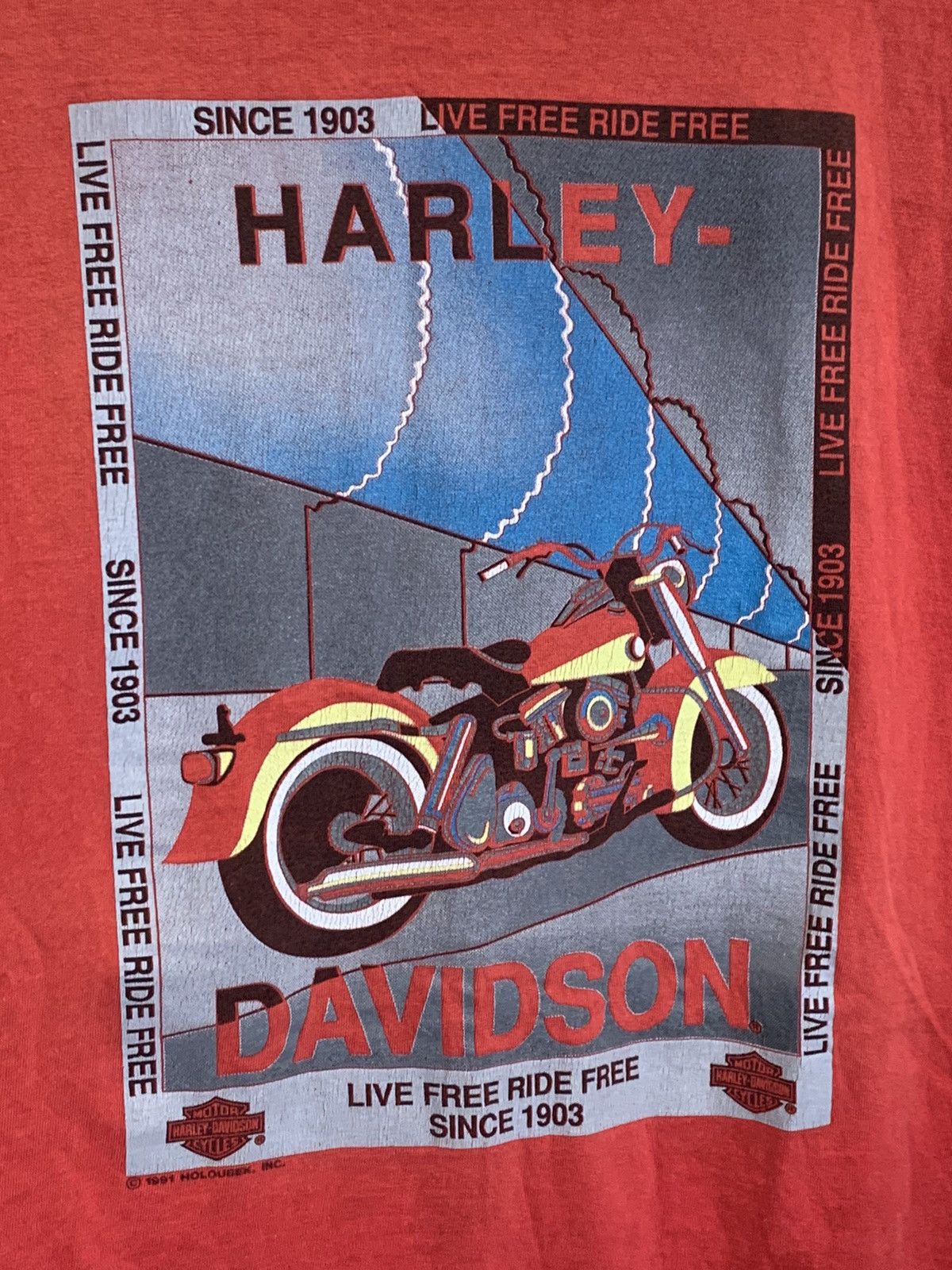 Harley Davidson × Vintage RARE* Vintage 1991 Harley Davidson San Francisco USA T-Shirt Size US M / EU 48-50 / 2 - 3 Thumbnail