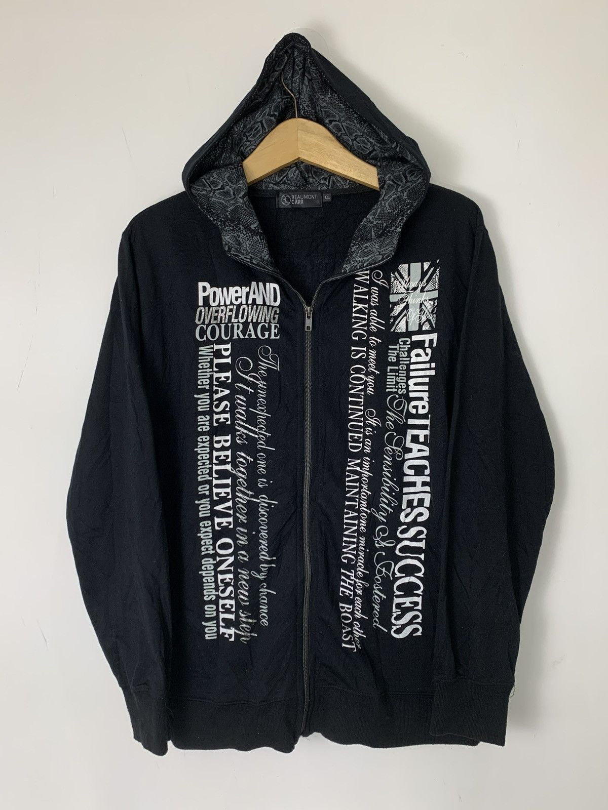 Japanese Brand beaumont carr snake poem hoodie japan Size US M / EU 48-50 / 2 - 1 Thumbnail