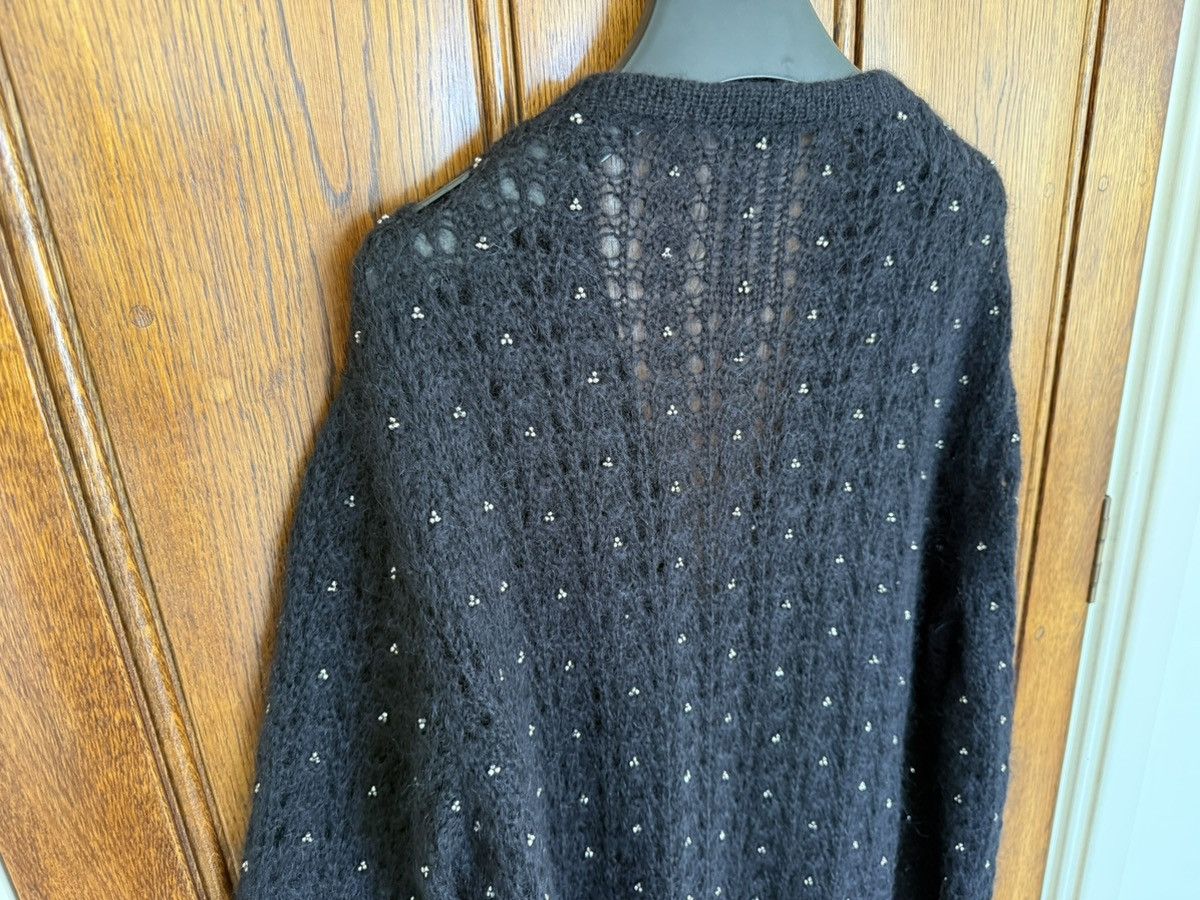 Saint Laurent Paris FW15 Saint Laurent studded mohair black cardigan glass Hedi Size US M / EU 48-50 / 2 - 19 Thumbnail