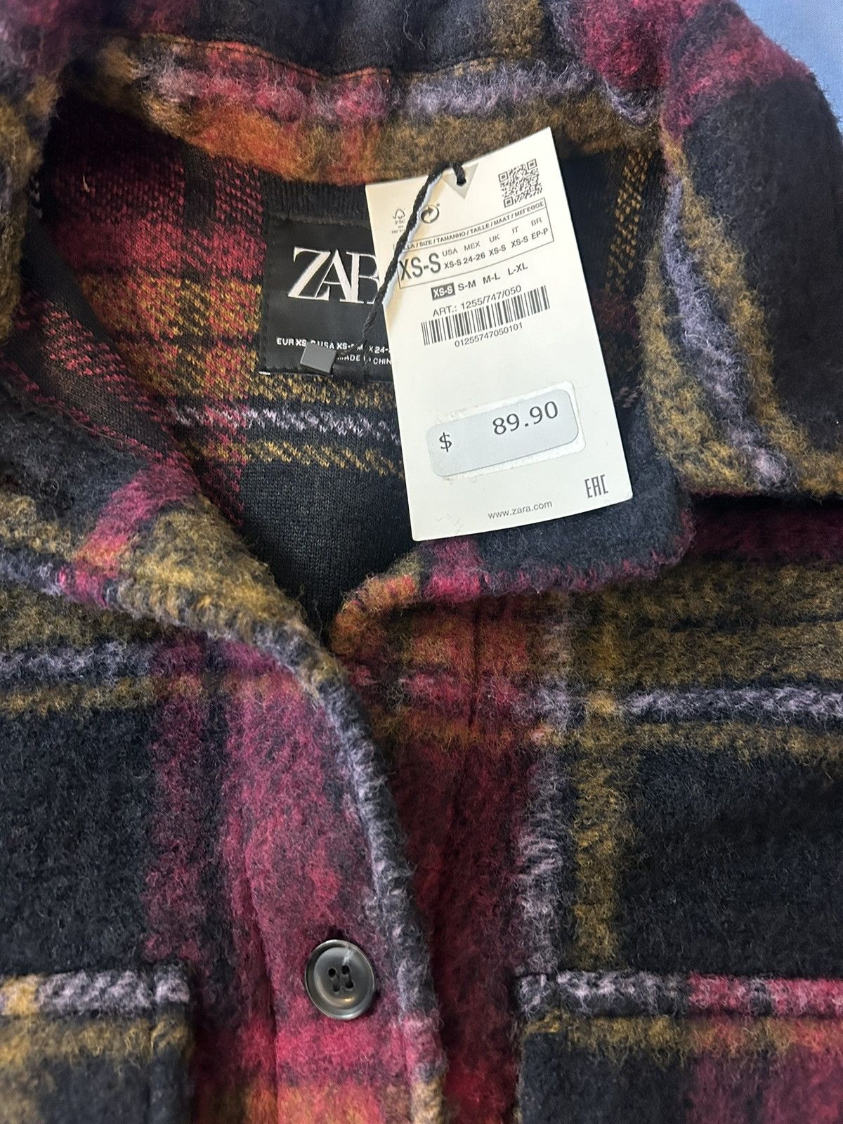 Zara zara wool blend jacket xs/s Size S / US 4 / IT 40 - 4 Thumbnail