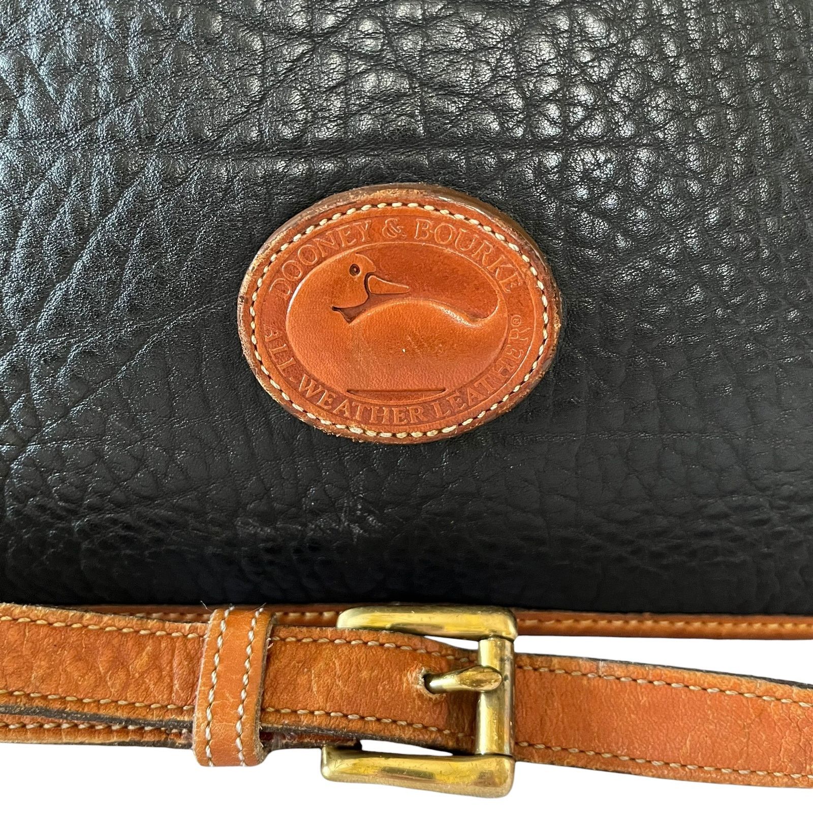 Dooney & Bourke × Vintage Vintage Dooney & Bourke Black AWL Leather Shoulder Bag Size ONE SIZE - 8 Thumbnail