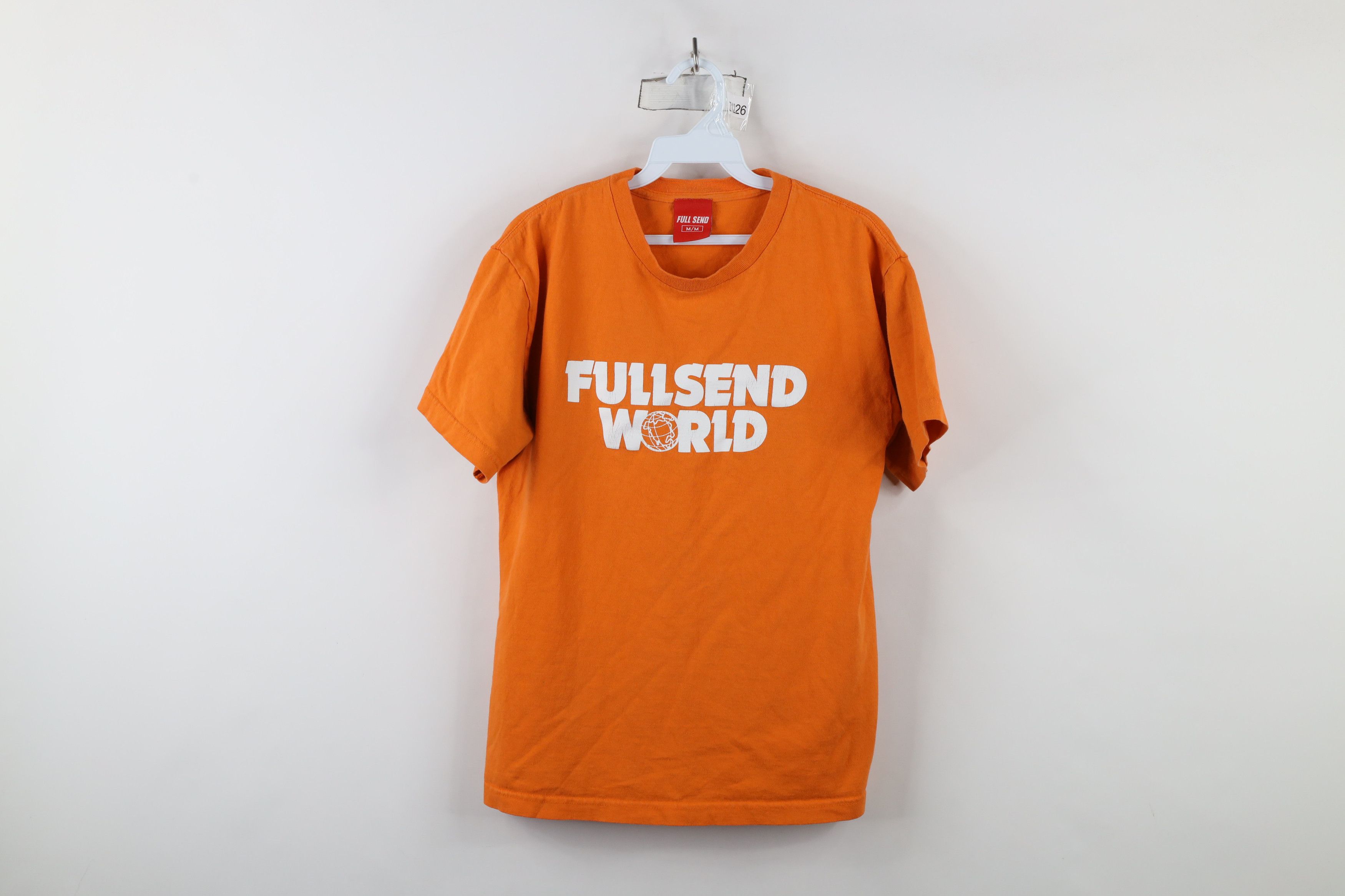 Vintage Streetwear Nelk Boys Full Send World T-Shirt Orange Size US M / EU 48-50 / 2 - 1 Thumbnail