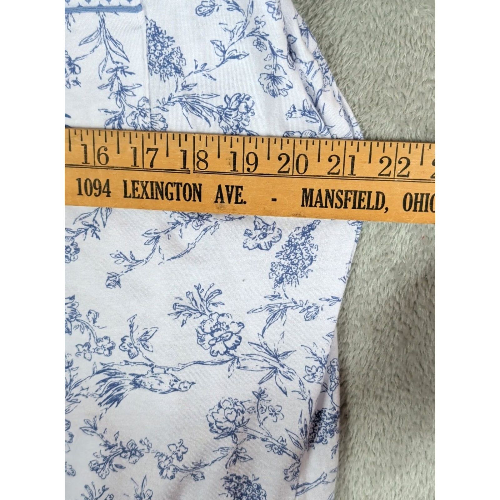 Laura Ashley Laura Ashley Women XL Blue Toile Floral Pajama Set Size ONE SIZE - 7 Thumbnail