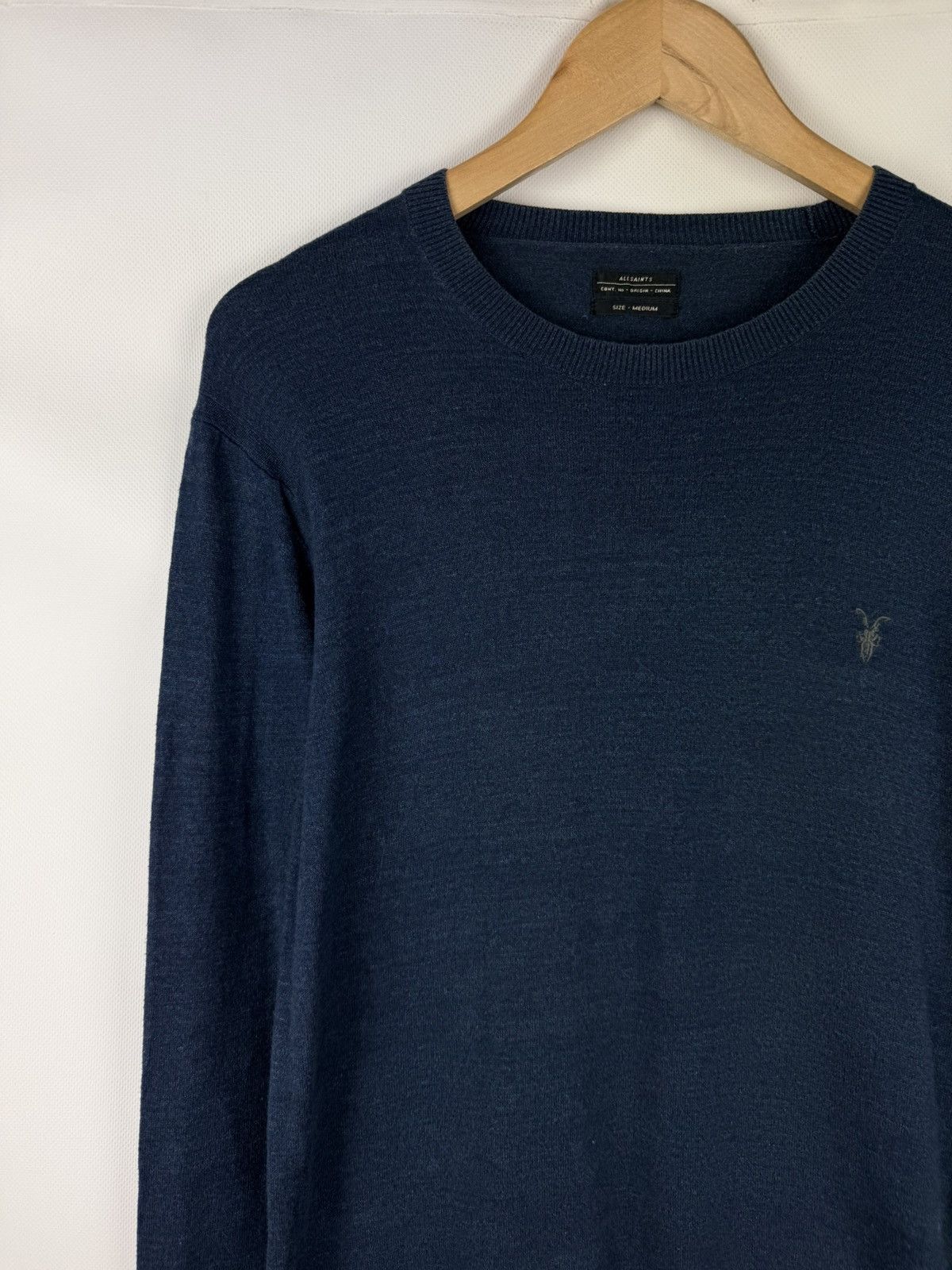 Allsaints × Japanese Brand Allsaints Fritz Crew Lightweight Cotton Sweater Pullover Size US M / EU 48-50 / 2 - 4 Thumbnail