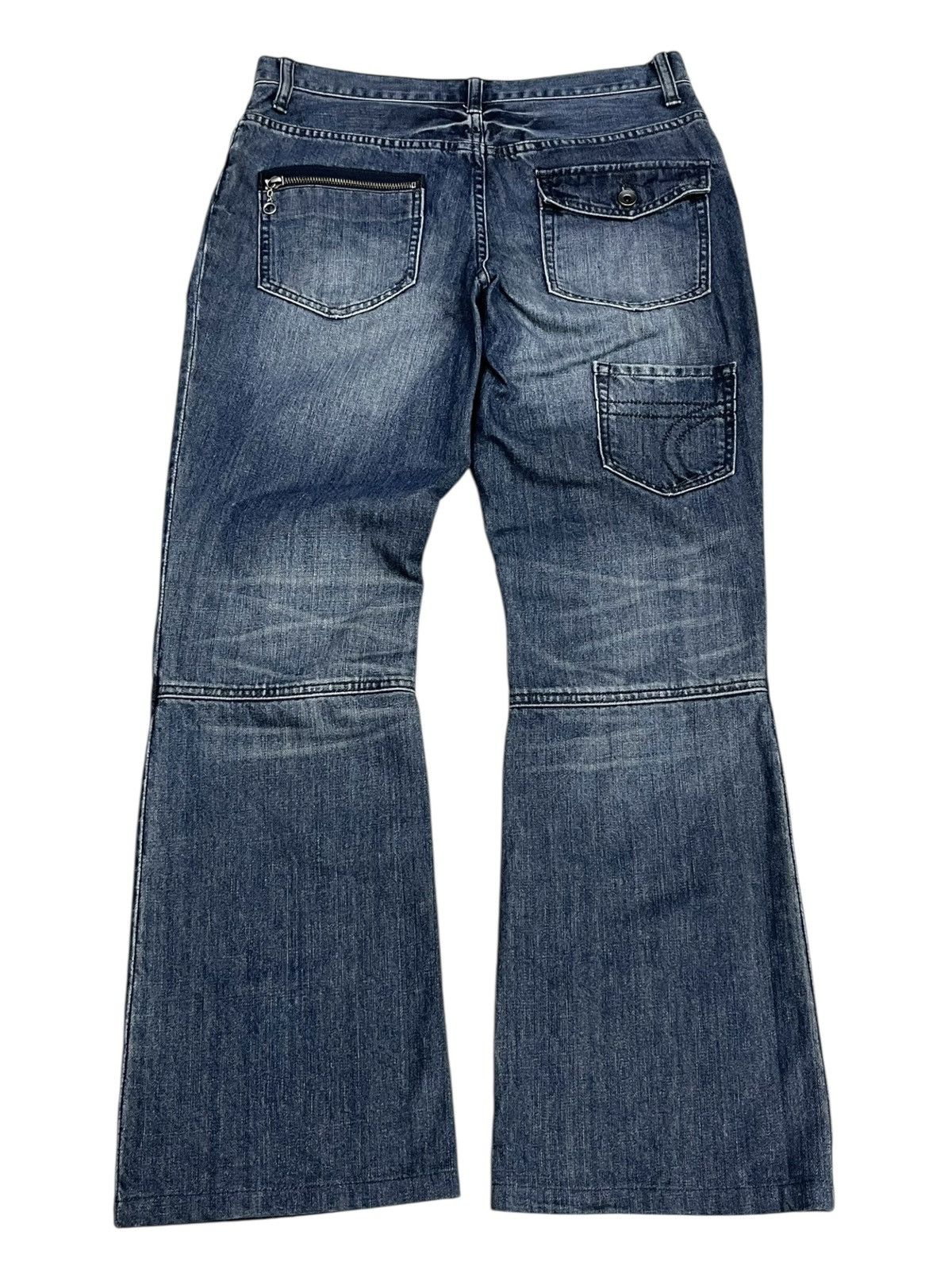 Tete Homme 🔥Archive Tête Homme Distressed Bootcut Flare Japanese Denim Size US 30 / EU 46 - 3 Thumbnail