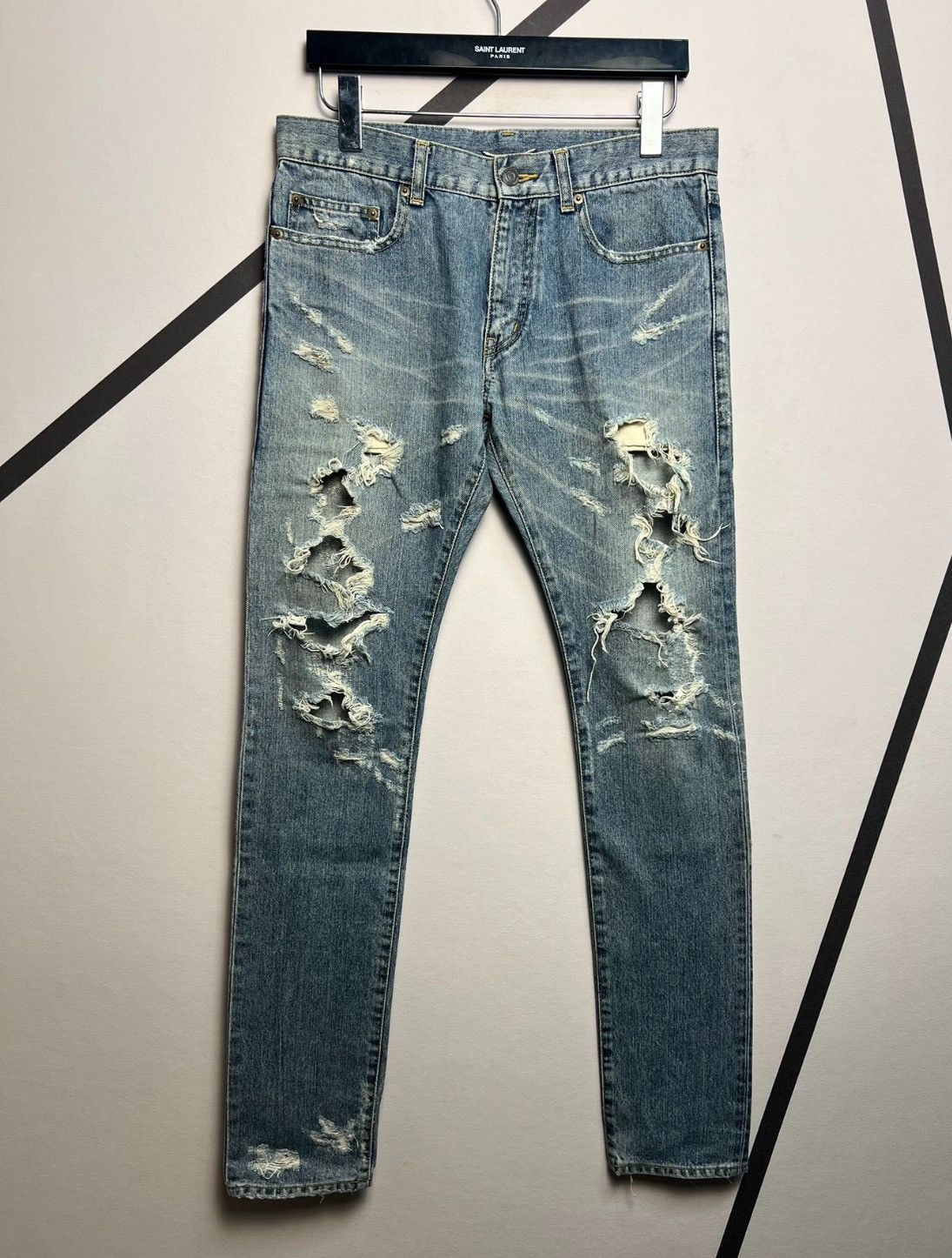 Hedi Slimane × Saint Laurent Paris 13FW D02 Little Crash Jeans