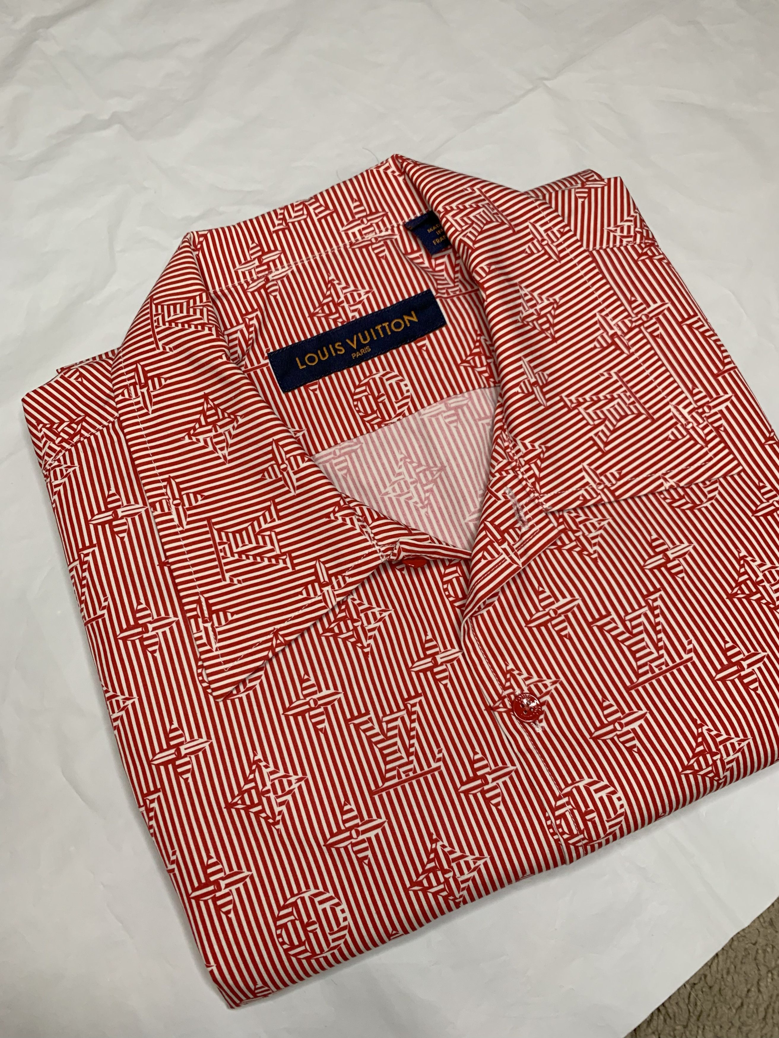 Louis Vuitton LV Signature Stripe Monogram Shirt (M) Size US M / EU 48-50 / 2 - 12 Thumbnail