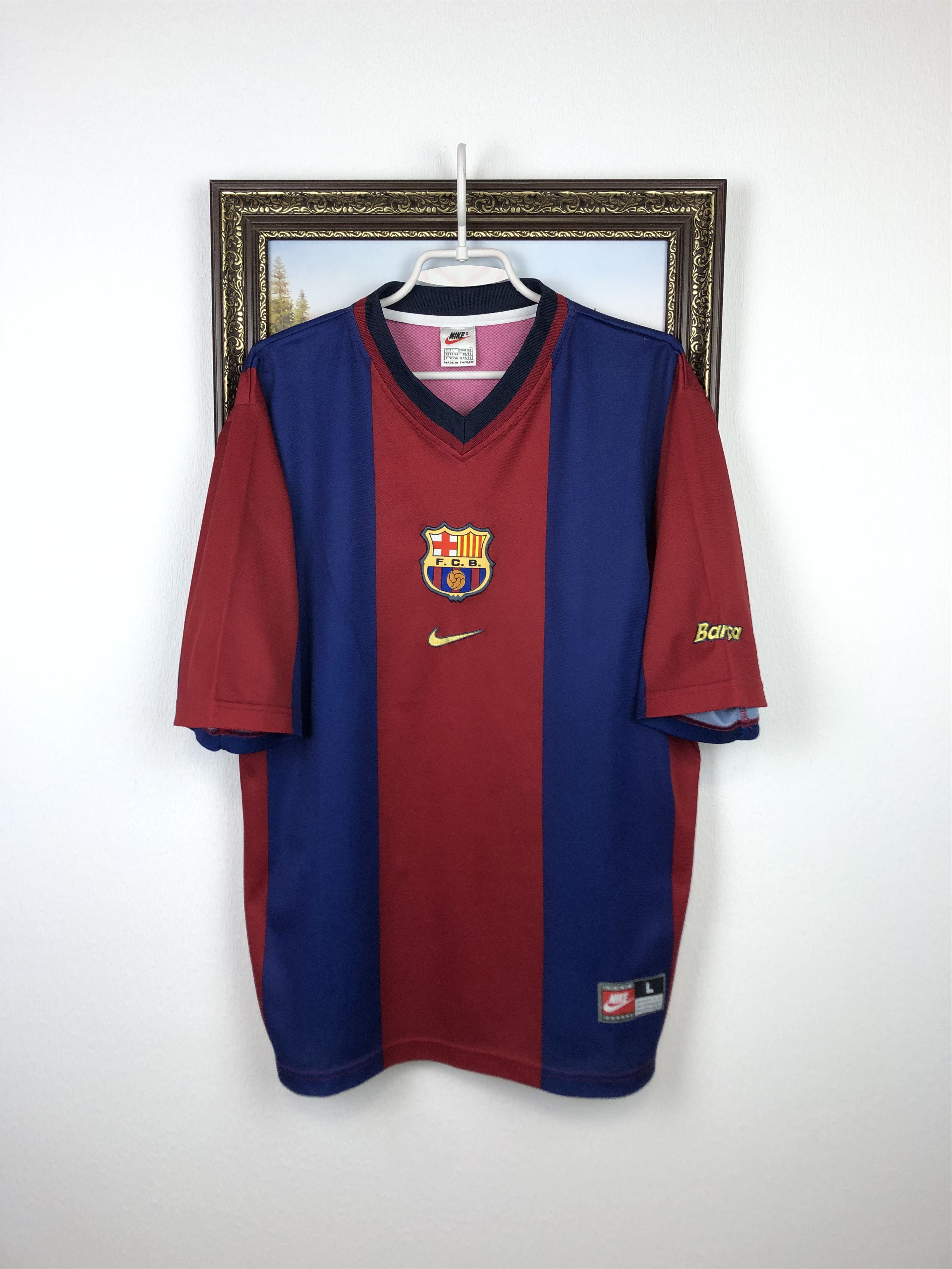 Barcelona football shirt 1998 Soccer Jersey Trikot Tee Hype