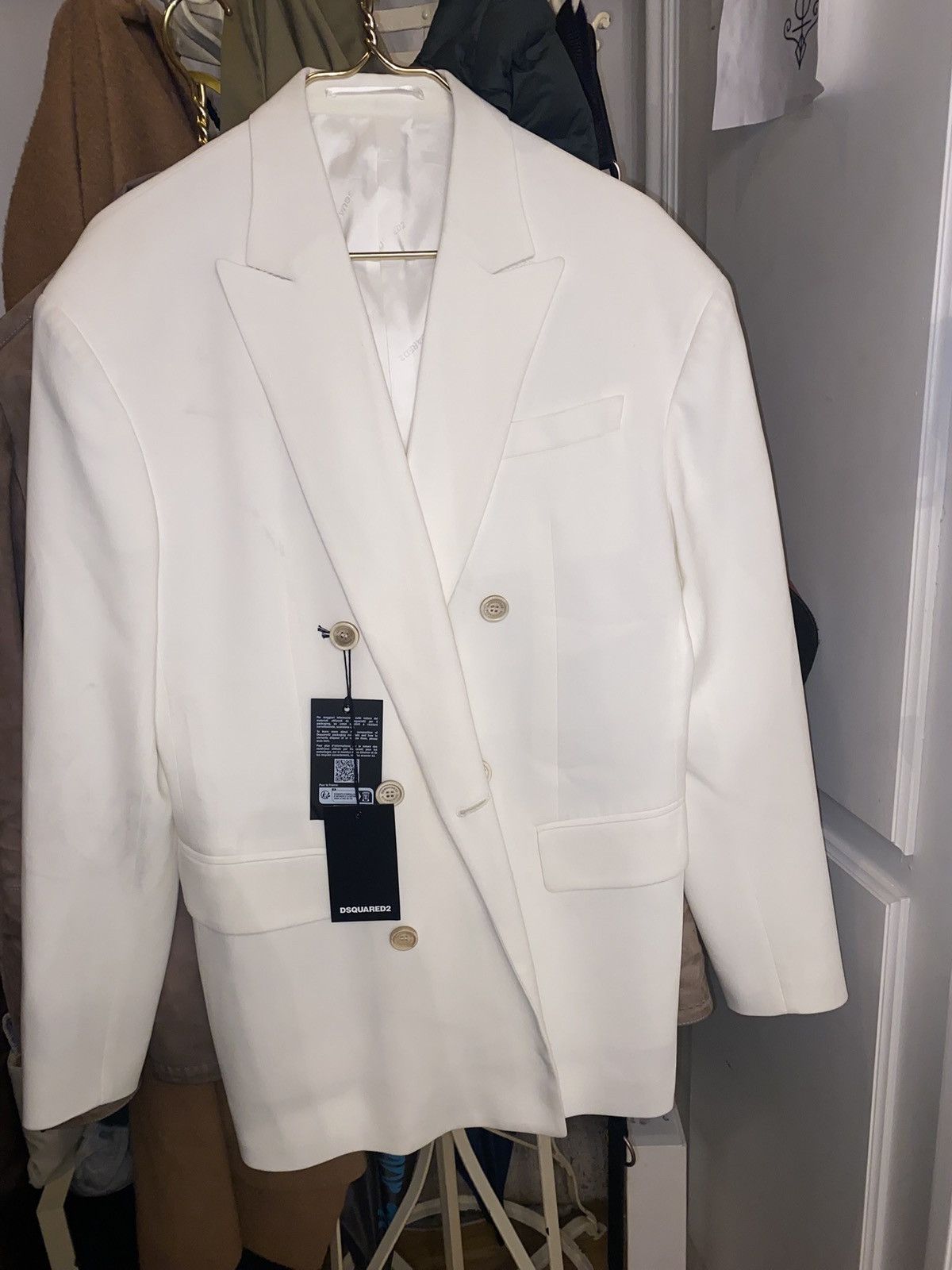Dsquared2 DSQUARED2 White Blazer Size 40R - 1 Thumbnail