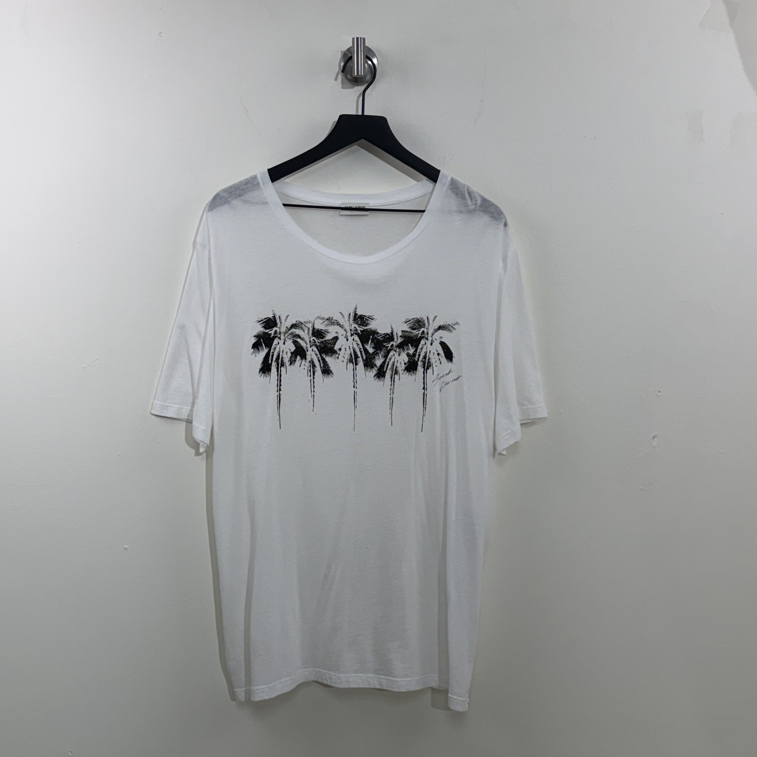 Saint Laurent Paris Saint Laurent Paris Palm Tree Print T-Shirt Size US XL / EU 56 / 4 - 1 Thumbnail