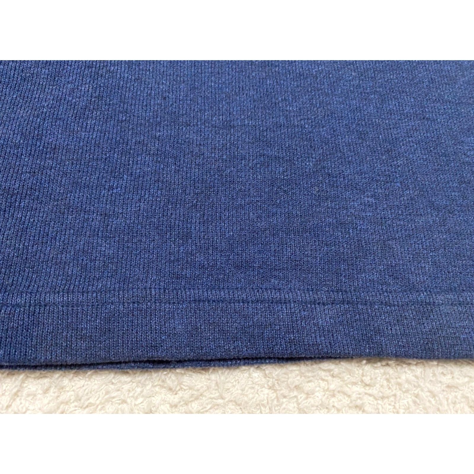 Orvis Orvis Mens Sweater Pullover 1/4 Zip Long Sleeve 100% Cotton Solid Blue M/Regular Men's Knit Mock Neck Size US M / EU 48-50 / 2 - 4 Thumbnail