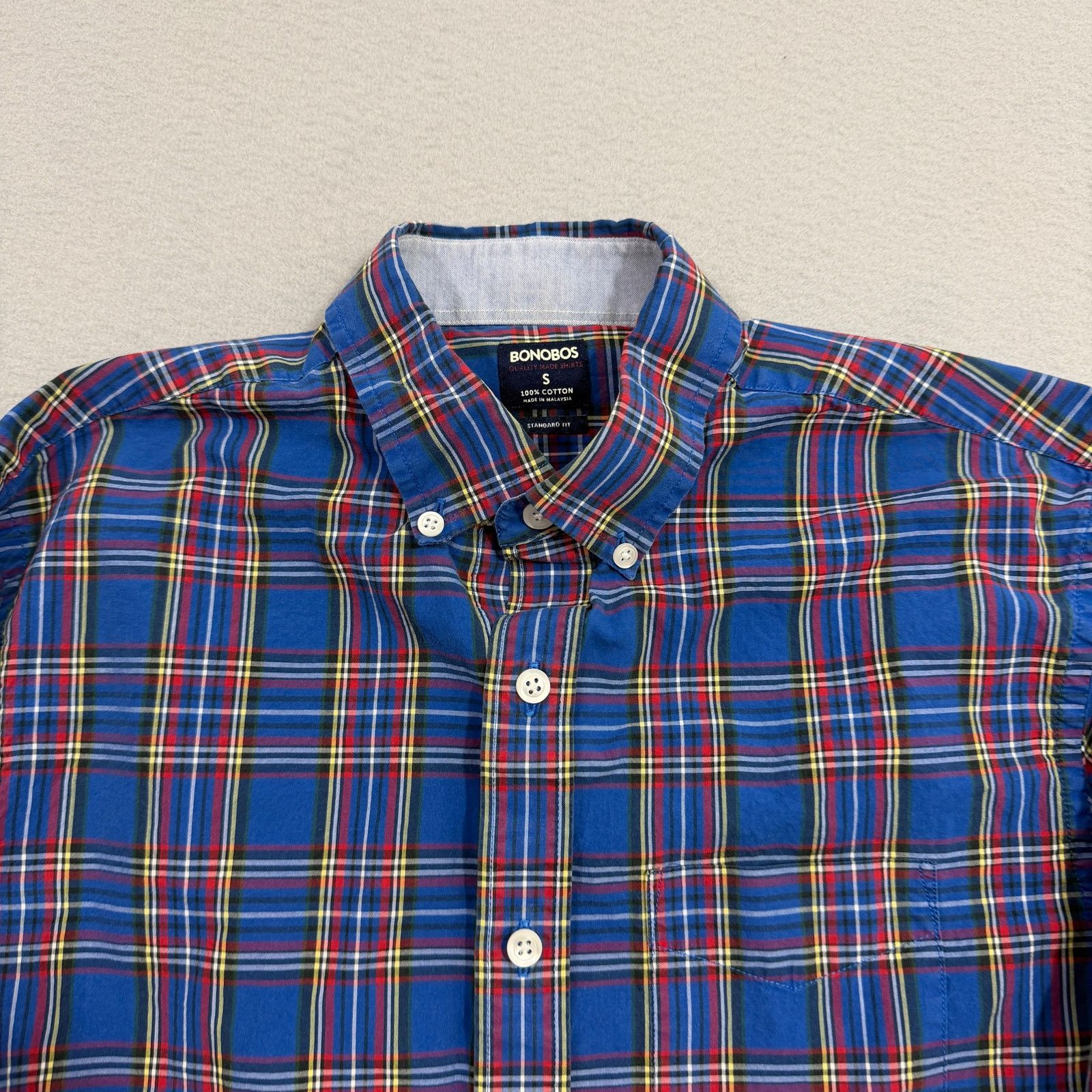 Bonobos Bonobos Shirt Men's Small Blue Red Plaid Long Sleeve Button Size US S / EU 44-46 / 1 - 4 Thumbnail