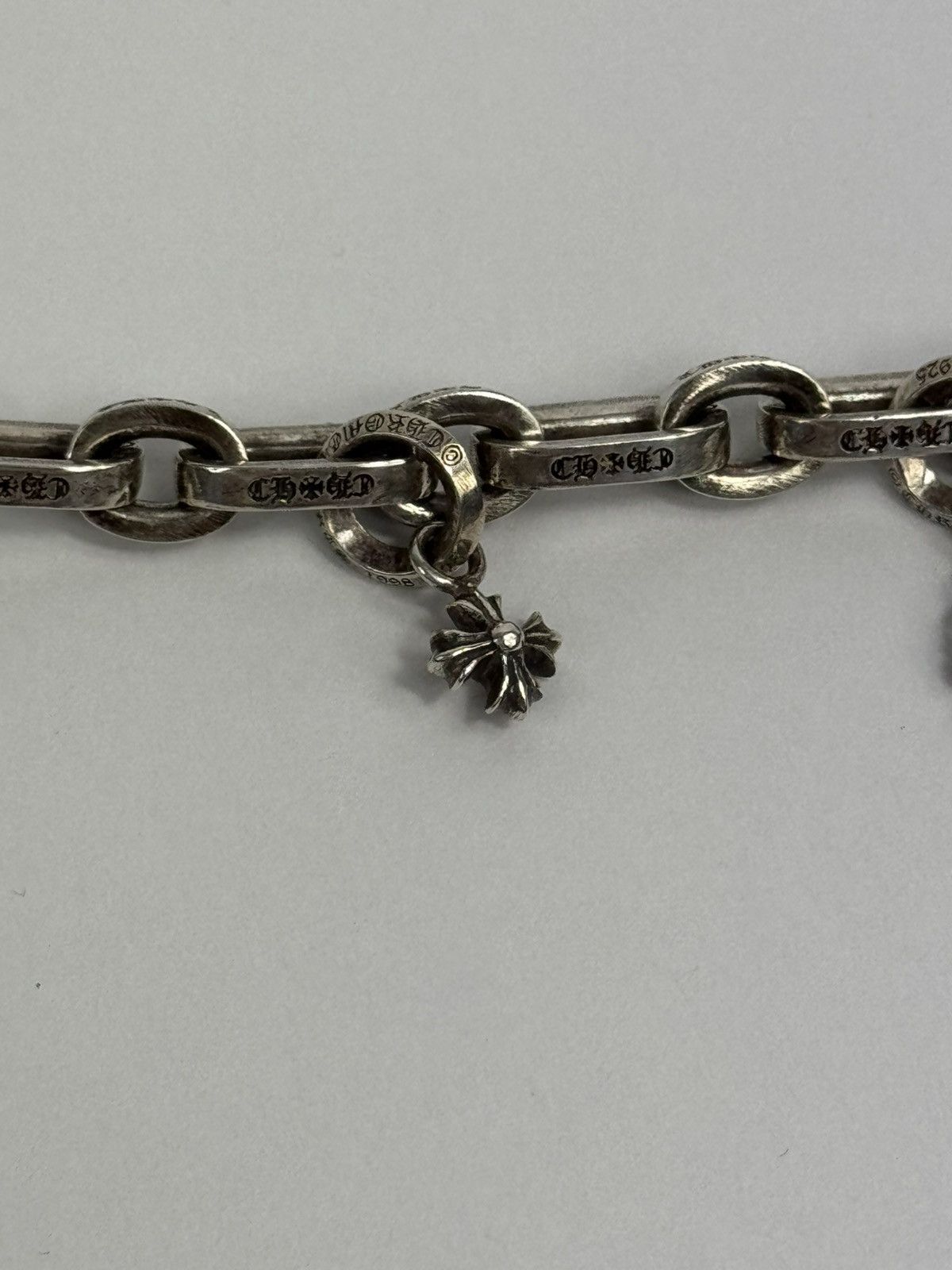 Chrome Hearts 40g STERLING SILVER PAPER E CHAIN MULTI CHARM BRACELET RARE Size ONE SIZE - 5 Thumbnail