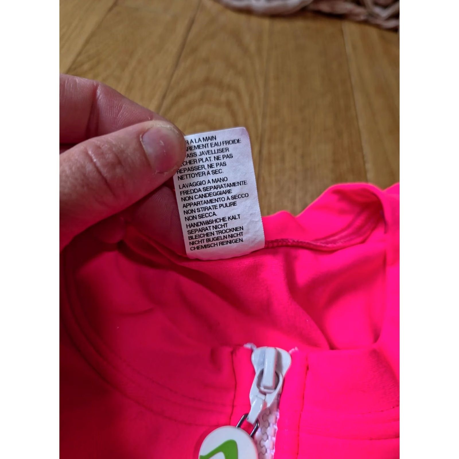 NEXT NEXT Rash Guard Swim Top Womens 34B/C Pink Short Sleeve Round Neck 1/2 Zip Shirt Swim Top Womens Size XXS / US 00 / IT 34 - 5 Thumbnail