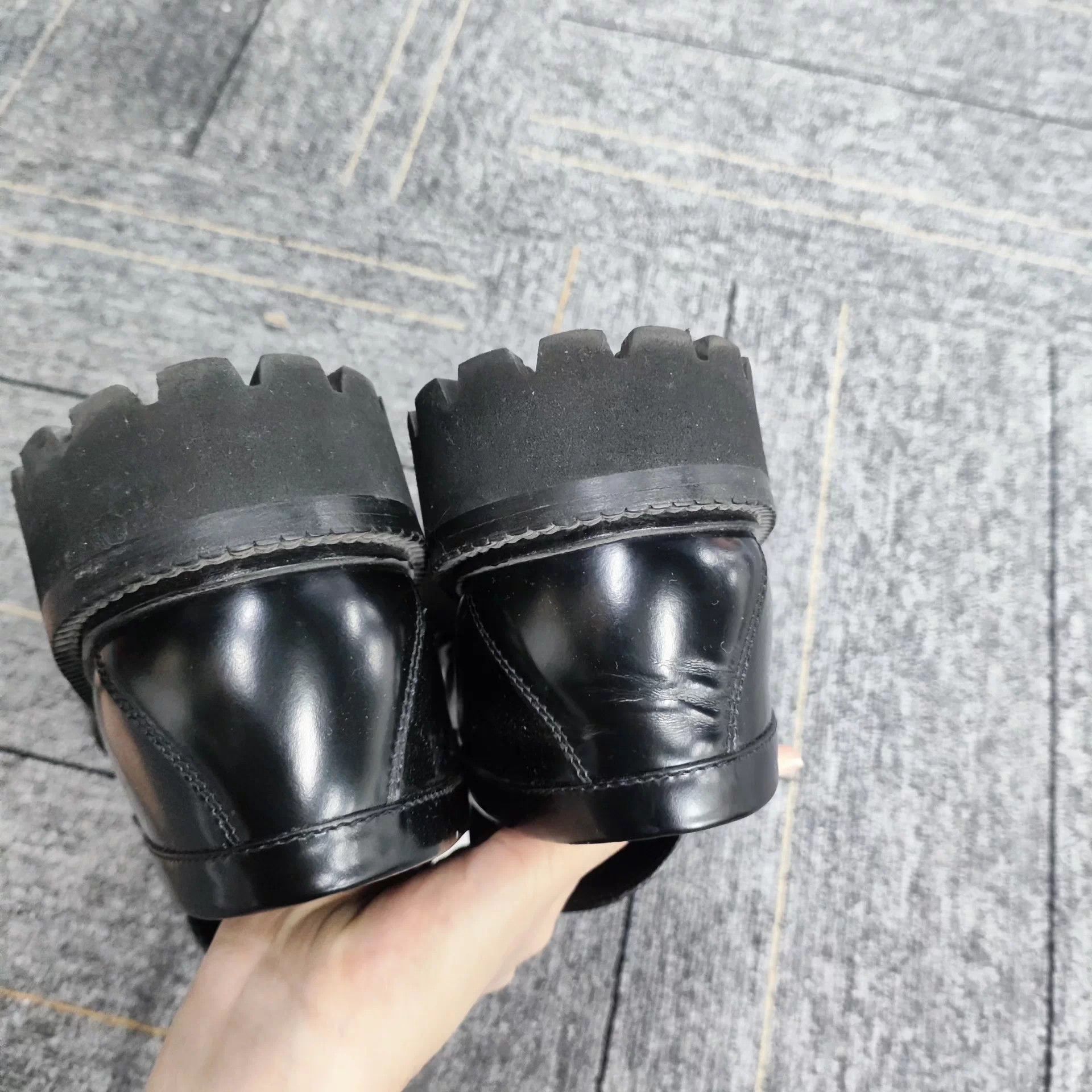 Louis Vuitton LV All-Over Print Leather Shoes US 7.5 Black Size US 7.5 / EU 40-41 - 3 Thumbnail