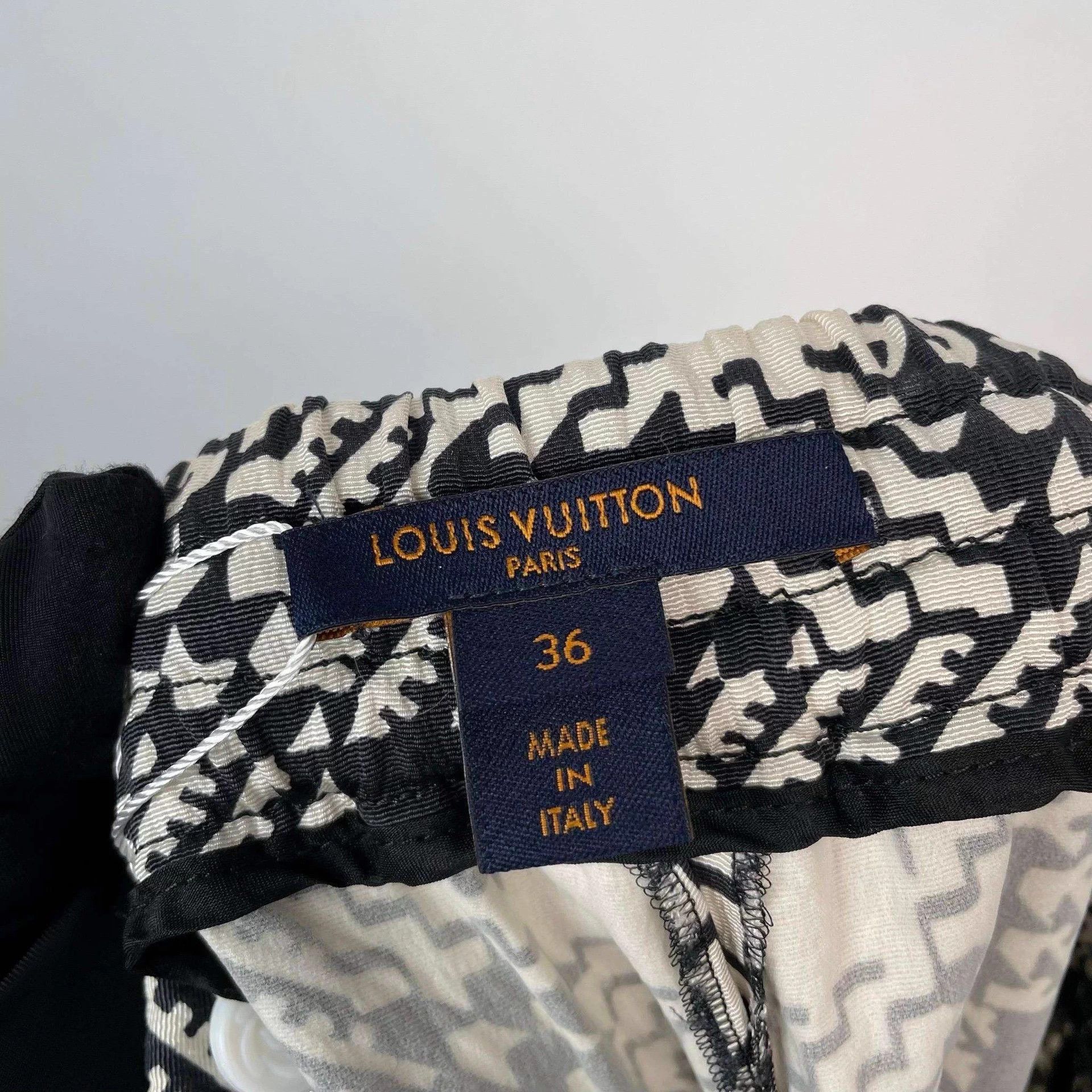 Louis Vuitton LV check pants black white colorblock 36 Size 26" / US 2 / IT 38 - 5 Thumbnail