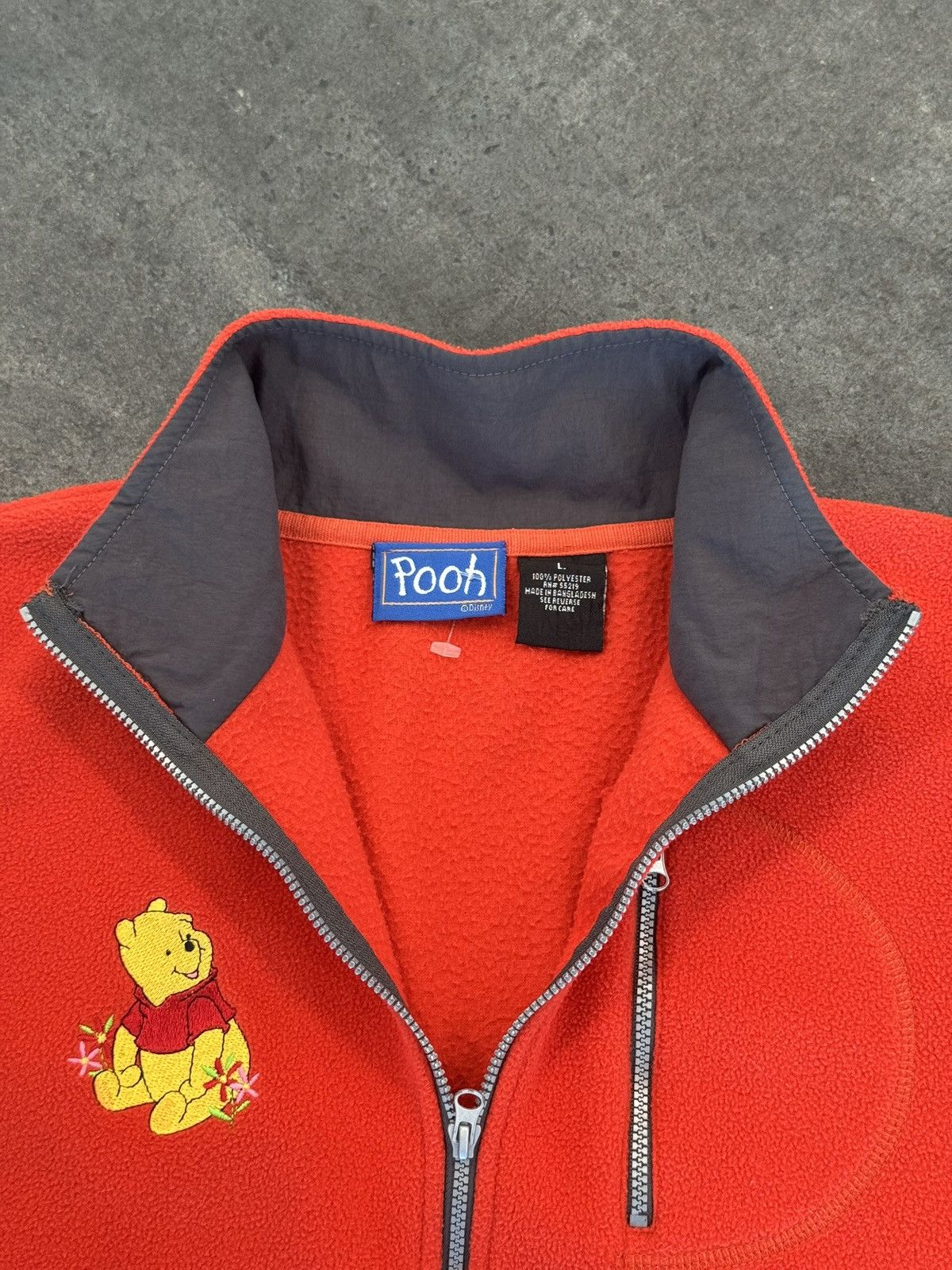 Disney Vintage Y2K Disney Winnie The Pooh Fleece Vest Jacket Size US L / EU 52-54 / 3 - 9 Thumbnail