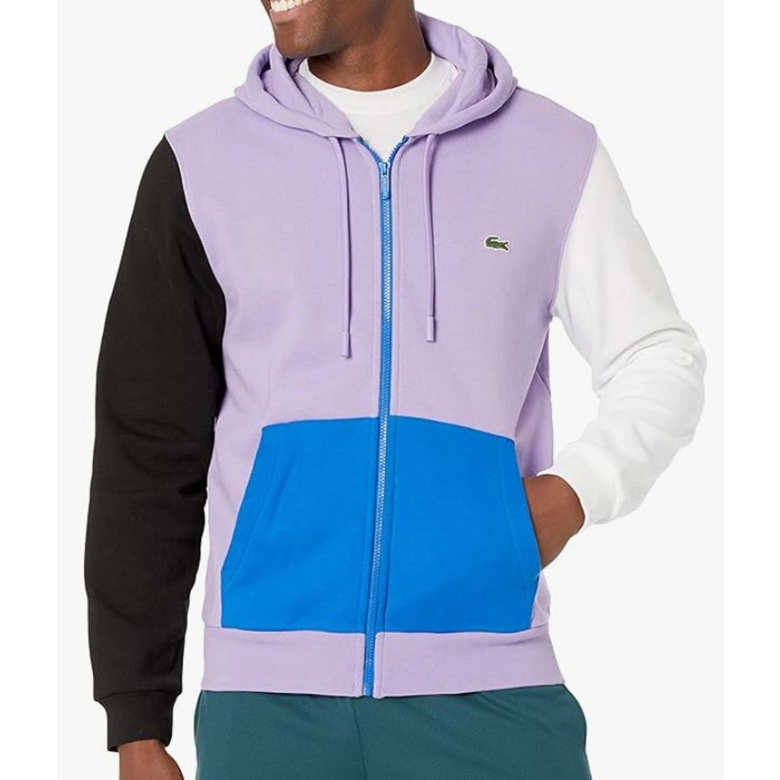 Lacoste Lacoste Men's Colorblock Mix Full Zip Sweatshirt XL Size US XL / EU 56 / 4 - 1 Thumbnail