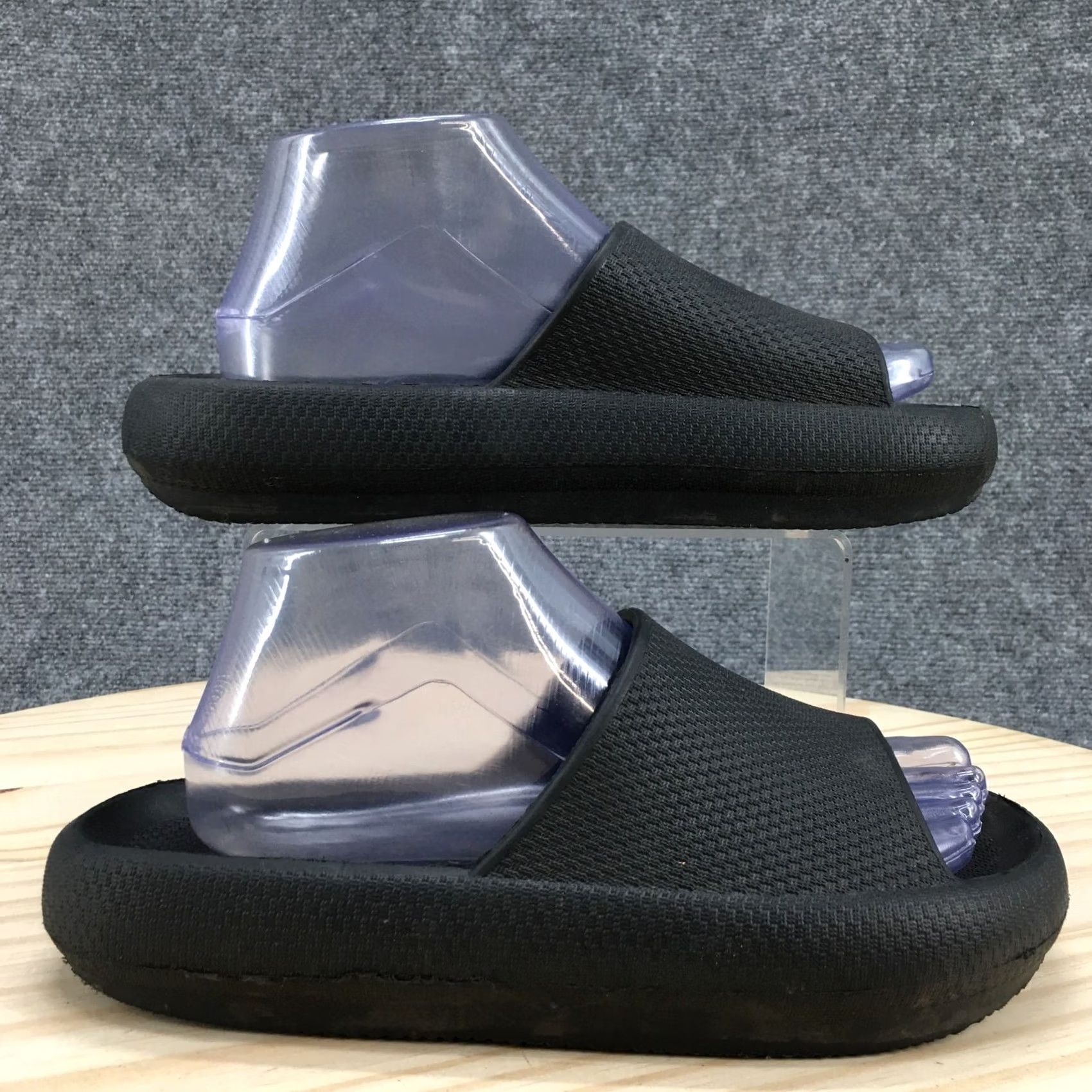 Vintage 32 Degrees Sandals Mens 5.5 Womens 7.5 Casual Slip On Slide Flat Black Rubber Mens Womens Slip On Sandal Flat Rubber Black 32 Degrees Size US 8 / IT 38 - 2 Thumbnail