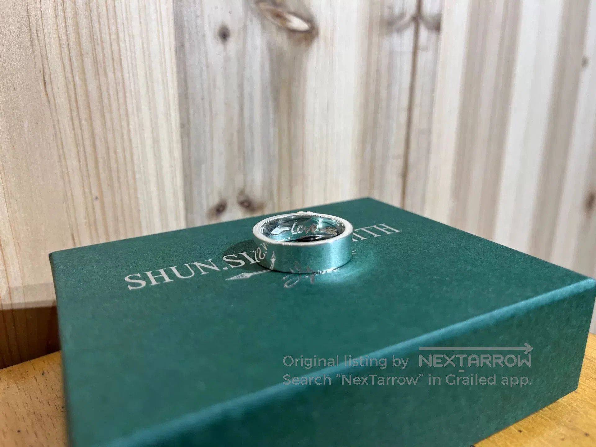 Takumi shun smith love silver ring with gold details. Size ONE SIZE - 4 Thumbnail