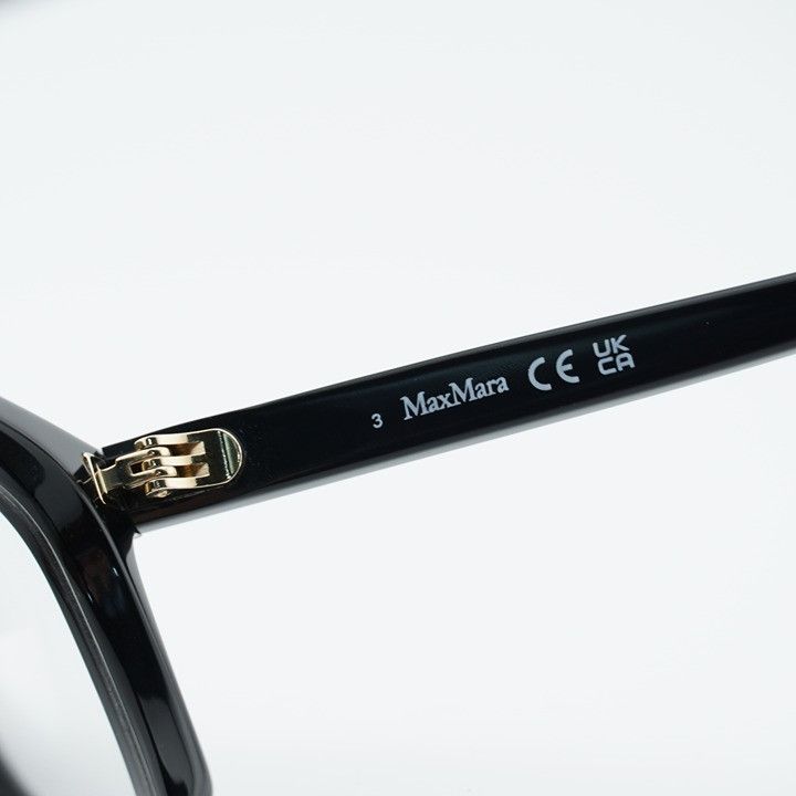 Max Mara Max Mara MM5095 001 Eyeglasses Black 51mm Square Frame Size ONE SIZE - 4 Thumbnail