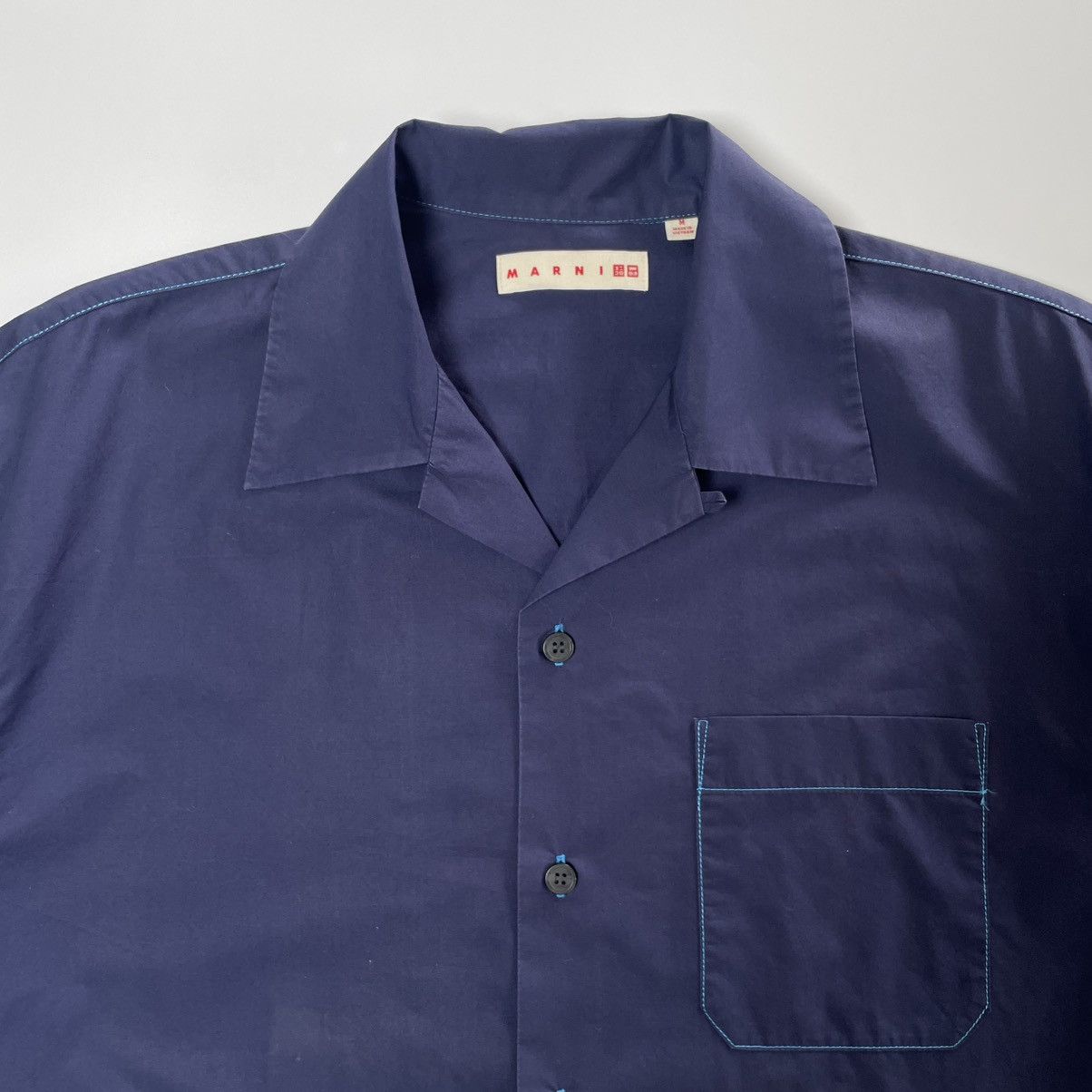 Marni × Uniqlo Uniqlo x Marni Oversized Shirt Navy Size US M / EU 48-50 / 2 - 3 Thumbnail