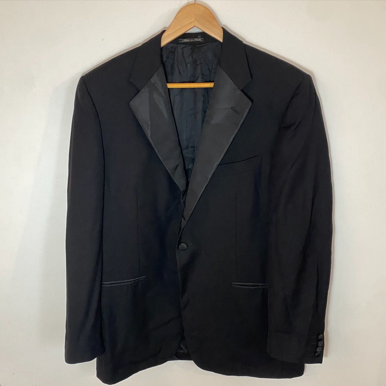 Corneliani Corneliani Tuxedo Jacket Black Extra Fine Virgin Wool Size 44R - 1 Thumbnail