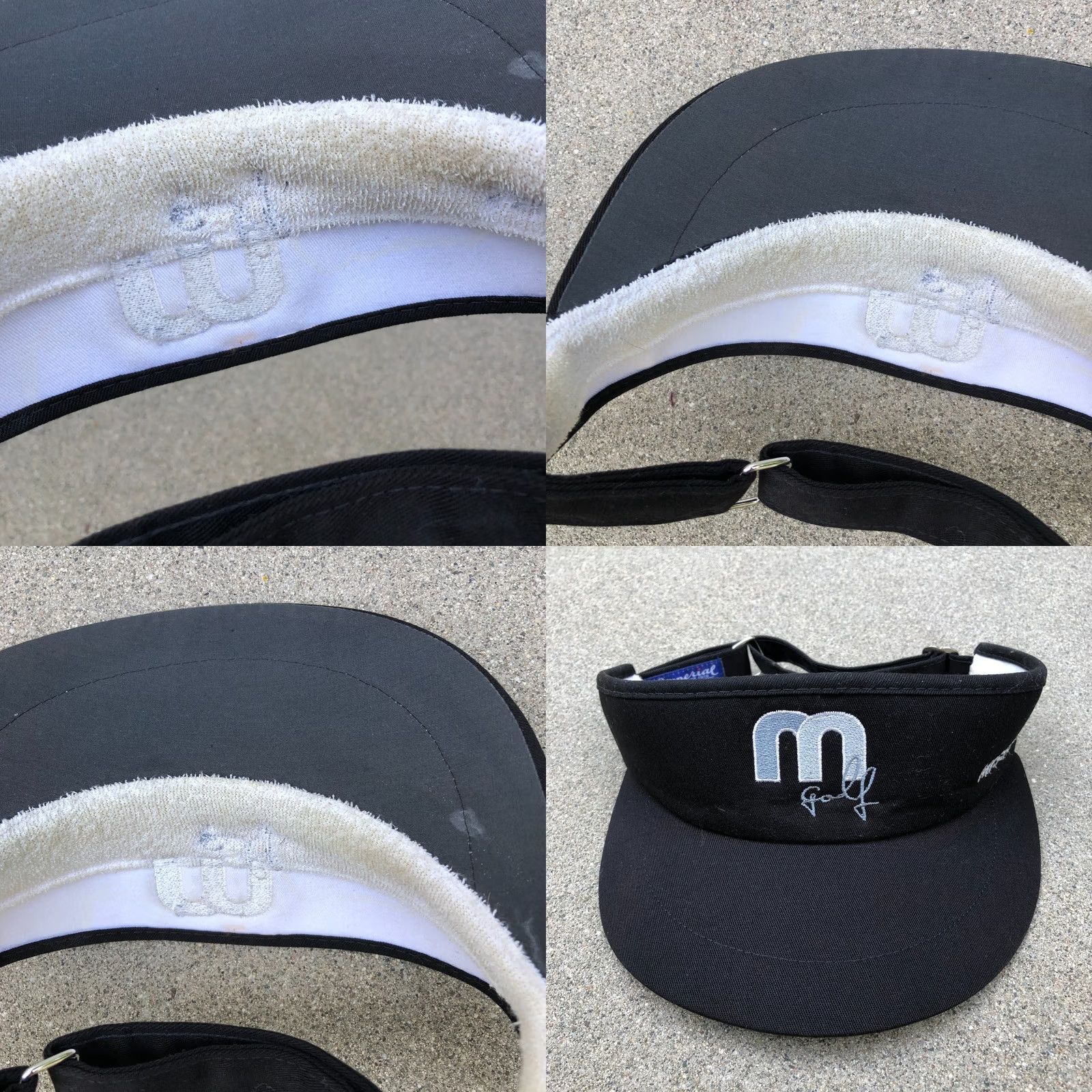 Imperial VINTAGE MISSOURICA GOLF High Crown Visor Hat Men's Black Imperial Adjustable Cap Size ONE SIZE - 8 Thumbnail