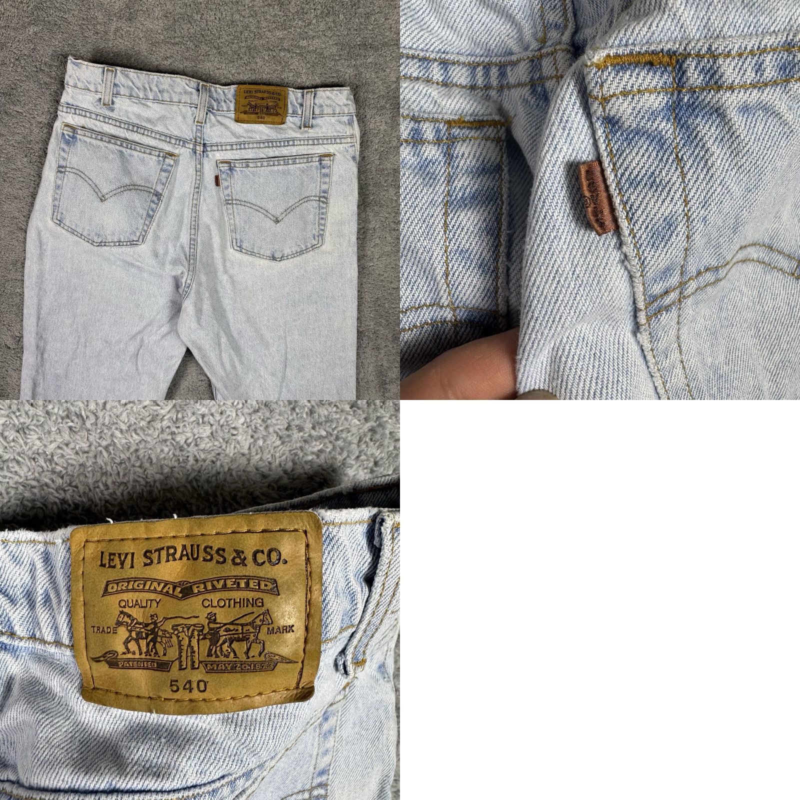 Levi's VINTAGE Levi's 540 Jeans Mens 34x29 Lightwash Denim 90s Relaxed Blue 5-Pocket Mens Regular Jeans US 90s Men Size US 34 / EU 50 - 9 Thumbnail