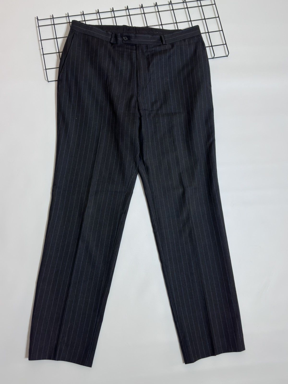 Mulberry Mulberry London Pinstripe Wool & Cashmere Suit Charcoal Size 44R - 10 Thumbnail