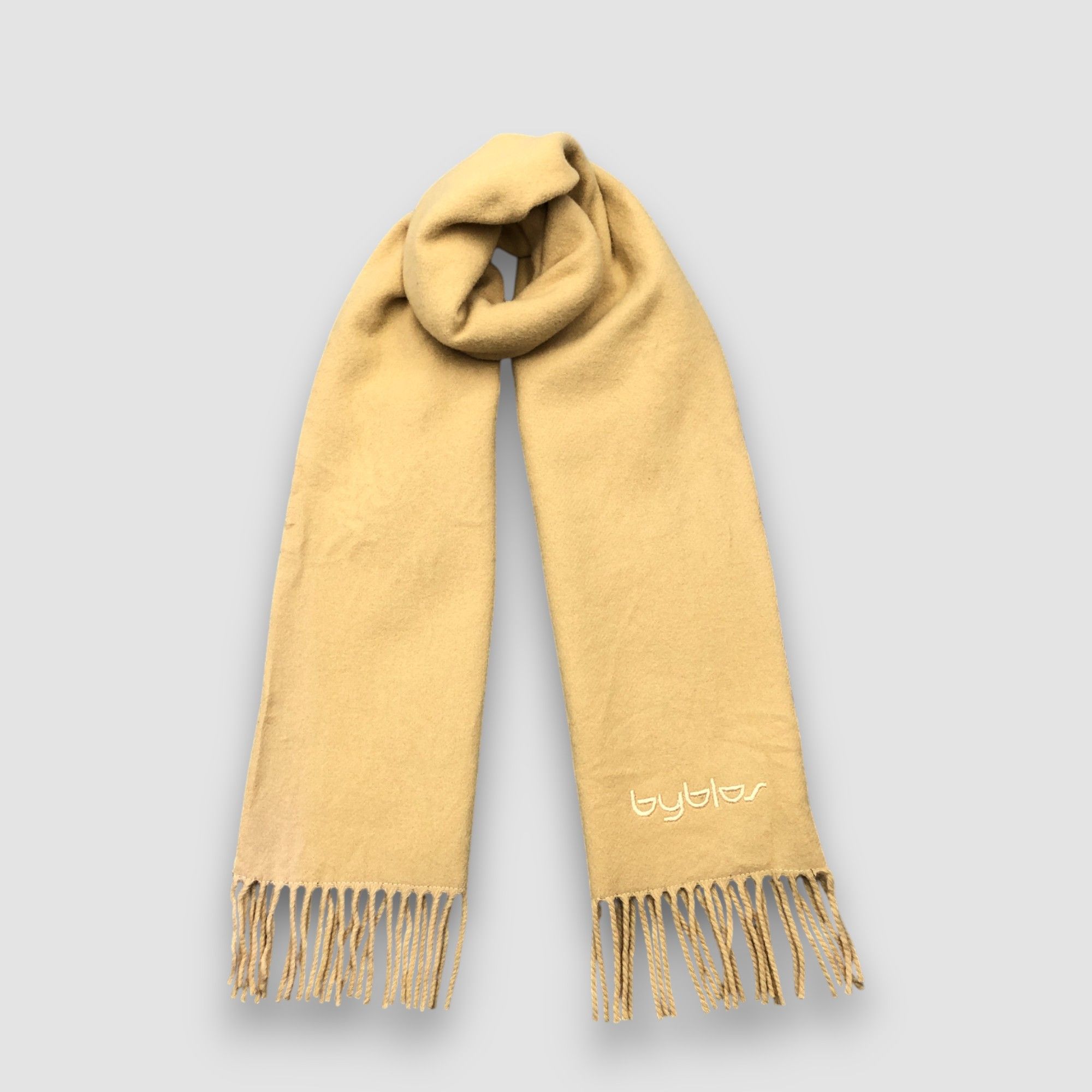 Byblos Vintage Byblos Scarf Muffler SILK Wool Winter Fringe Scarves Size ONE SIZE - 2 Thumbnail