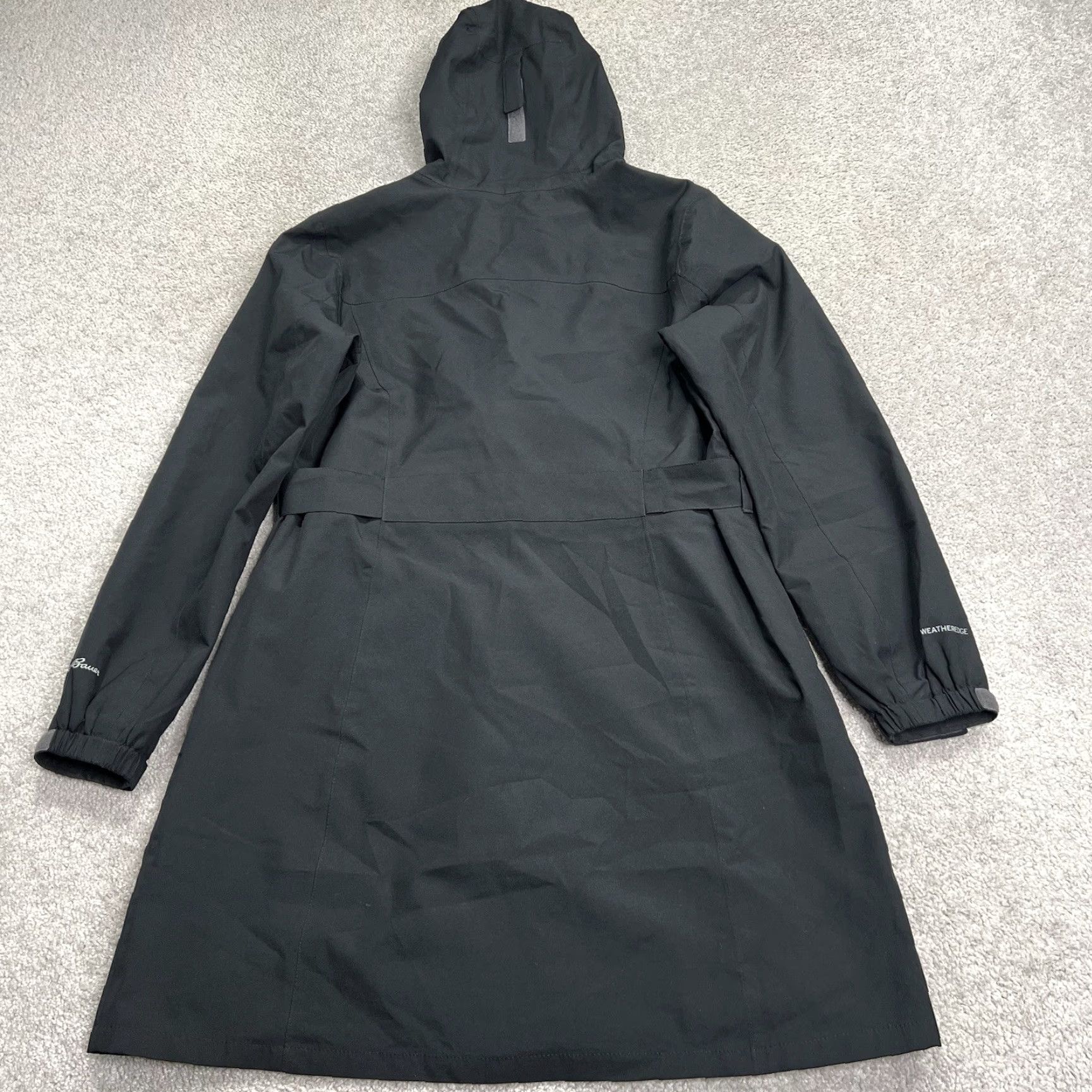Eddie Bauer VINTAGE? Eddie Bauer Jacket Womens Large Black WeatherEdge Hooded Belted Rain Coat Shell Full Zip Size L / US 10 / IT 46 - 5 Thumbnail