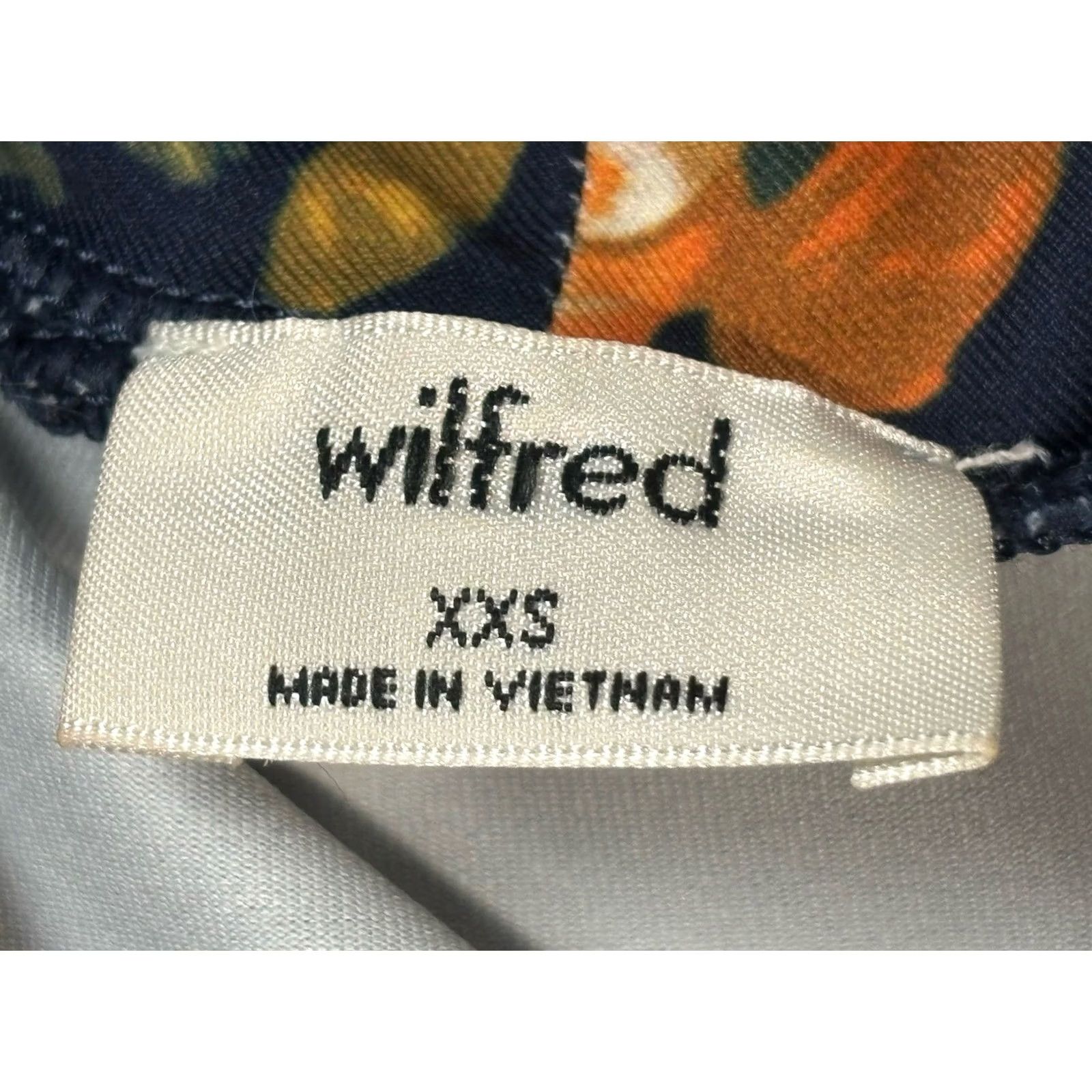 Vintage Wilfred Mira Floral Midi Dress XXS Women’s Mock Neck Stretch Modest Boho Size XXS / US 00 / IT 34 - 6 Thumbnail