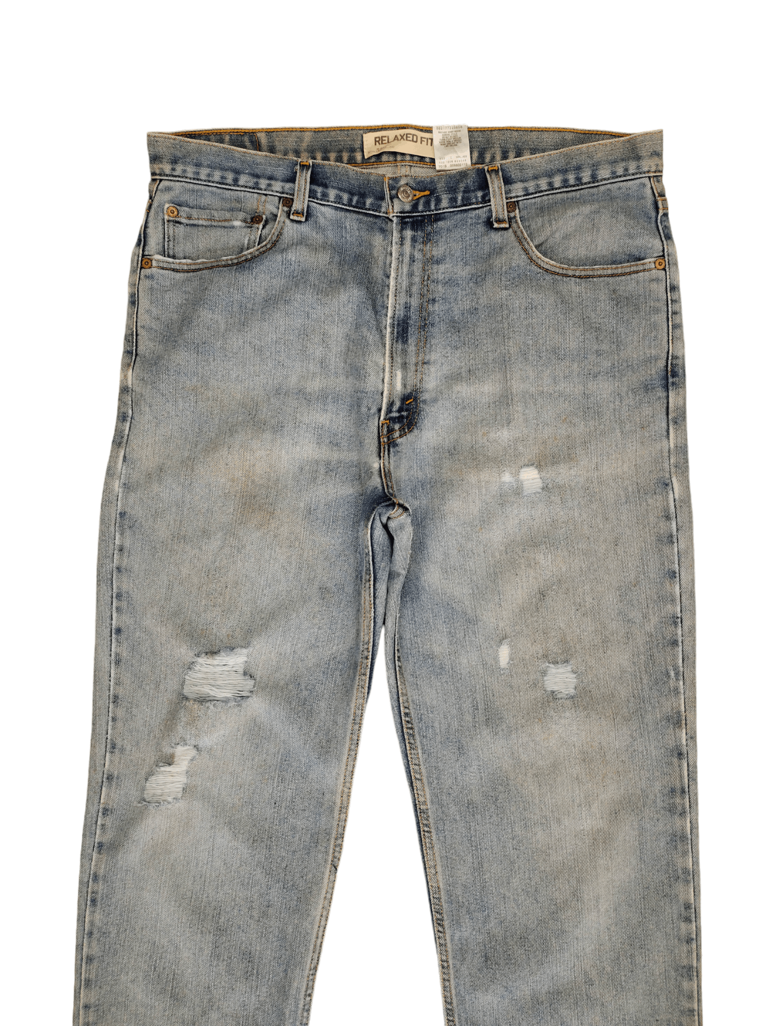 Levi's Vintage Levis 550 Light Wash Rusty Distressed Denim Jeans Size US 36 / EU 52 - 3 Thumbnail