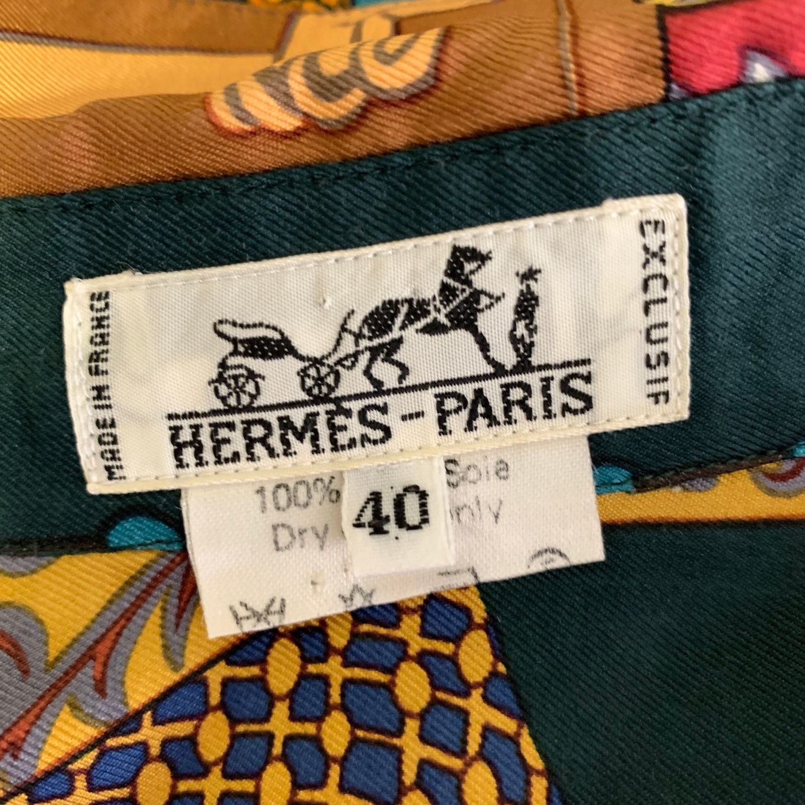 Hermes HERMES Size 8 Multi-Color Silk Long Sleeve Shirt Size M / US 6-8 / IT 42-44 - 6 Thumbnail