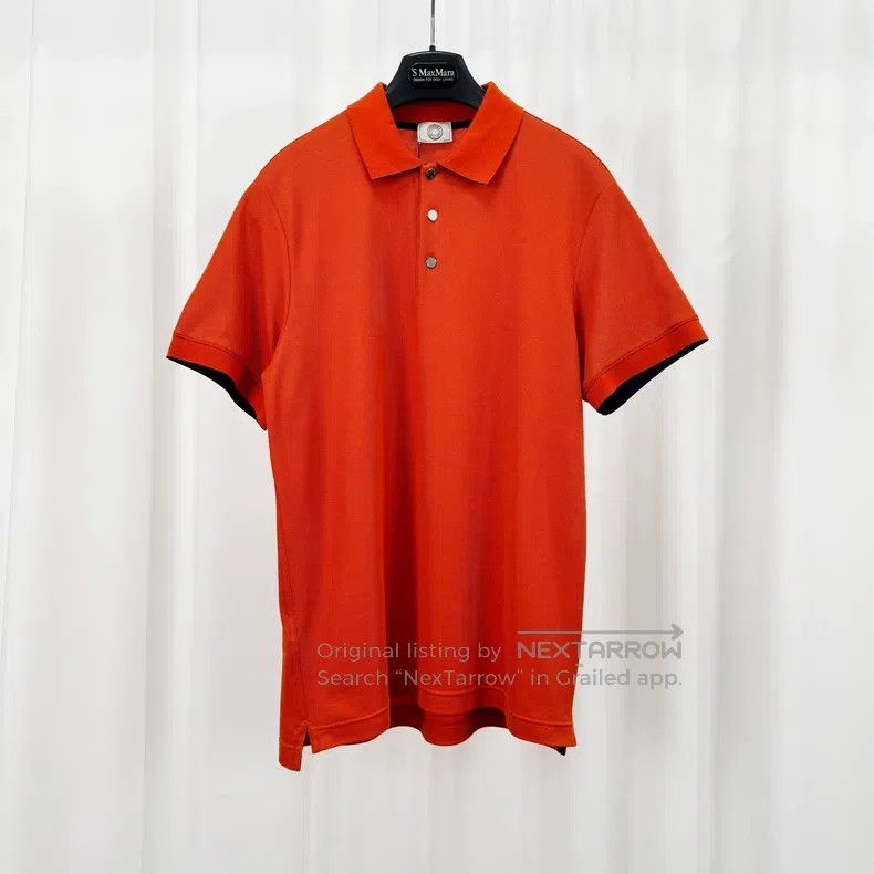Hermes Hermes Orange Equestrian Polo Short Sleeve Size US M / EU 48-50 / 2 - 1 Thumbnail