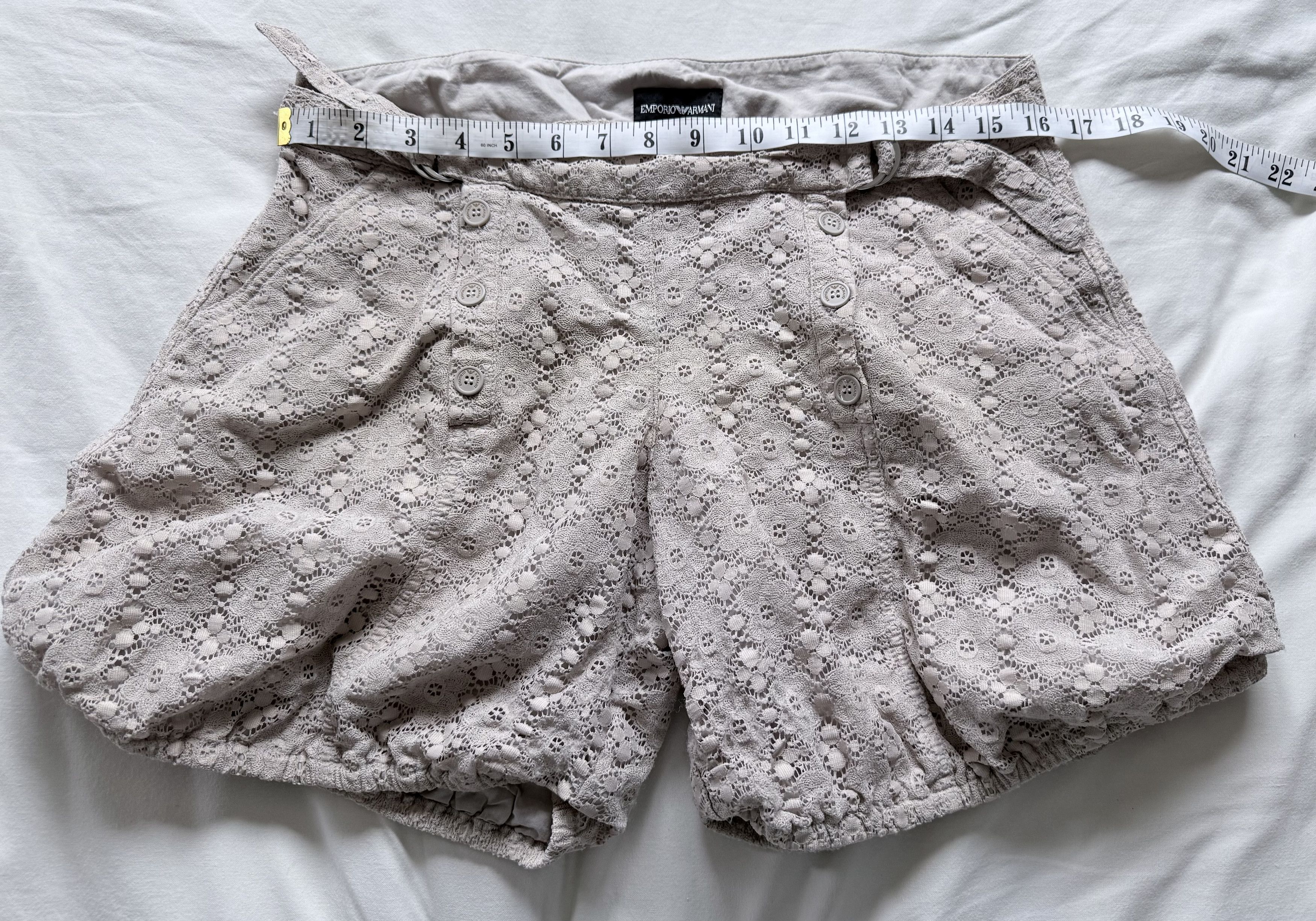 Emporio Armani vintage Y2K Emporio Armani lace bloomer shorts Size 28" / US 6 / IT 42 - 1 Thumbnail