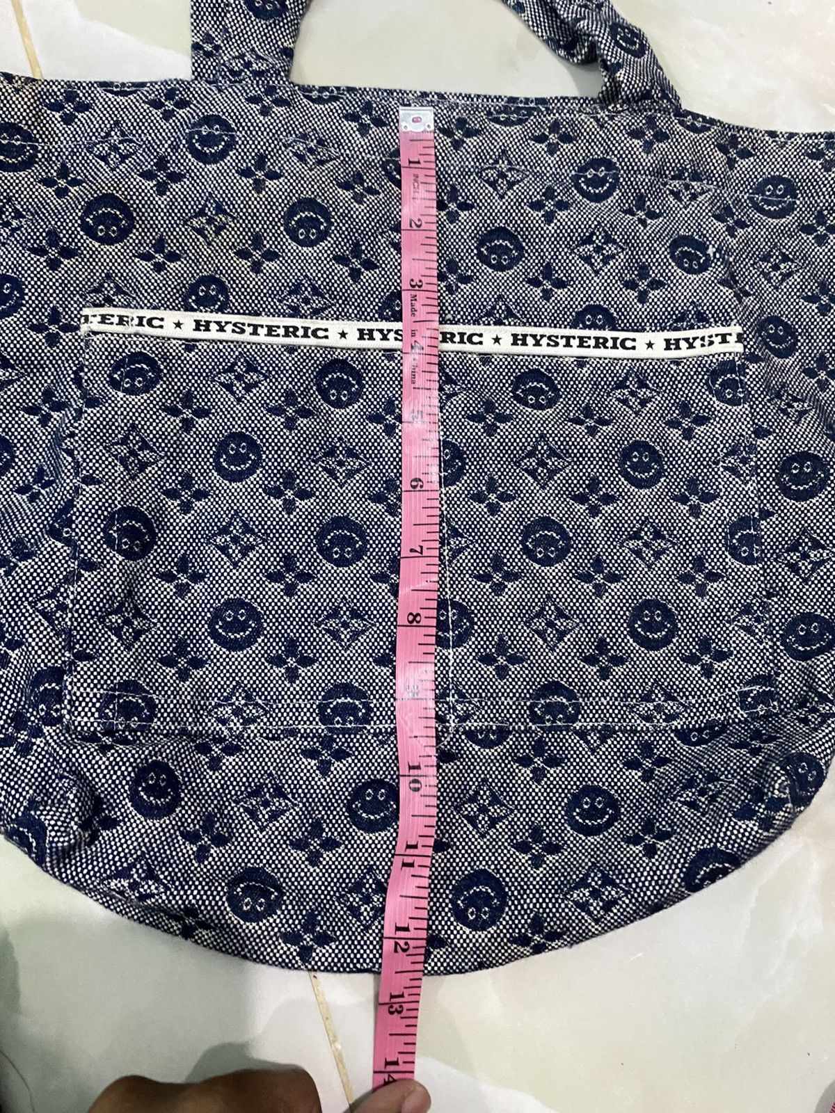 Hysteric Glamour Hysteric Glamour denim monogram tote bag smile repeating Size ONE SIZE - 12 Thumbnail