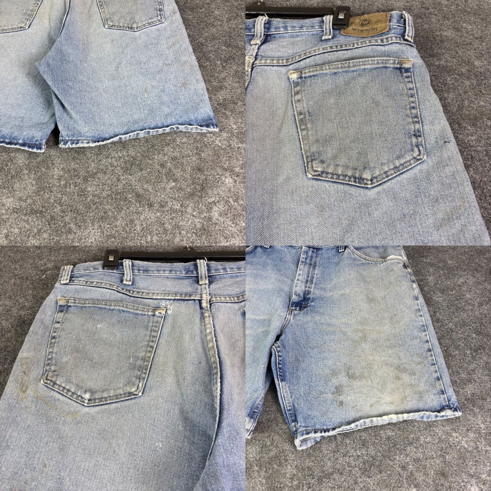 Wrangler Wrangler Bermuda Shorts Mens Light Wash Denim 36 Blue Cotton 606W1DH Distressed Size US 36 / EU 52 - 8 Thumbnail