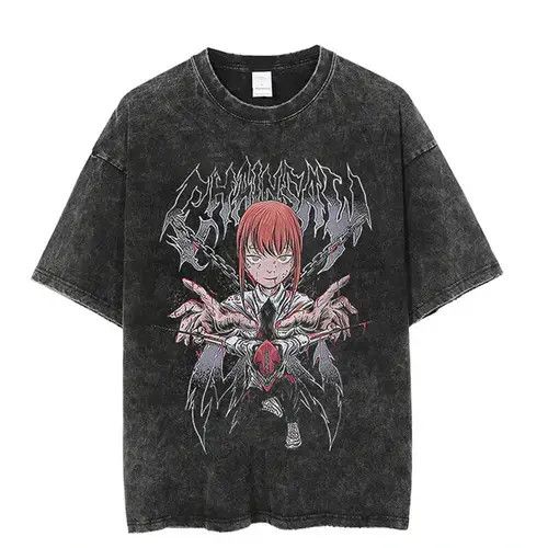 Jewelry Chainsaw Man Anime T Shirt Makima Graphic Wasted Size US XL / EU 56 / 4 - 4 Thumbnail