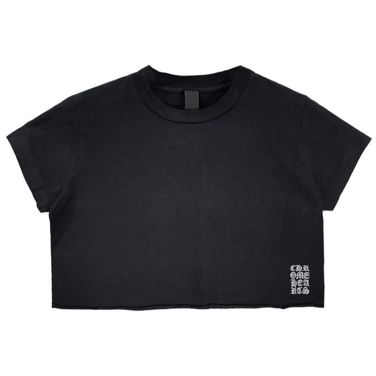 Chrome Hearts Chrome Hearts Script Logo Black Cropped T-Shirt Small Size S / US 4 / IT 40 - 3 Thumbnail