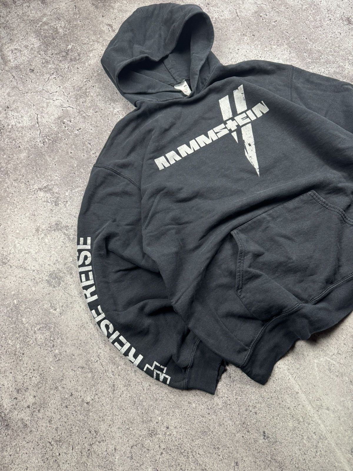 Vintage Rammstein Reise Reise Boxy Hoodie 90s Y2K Metal