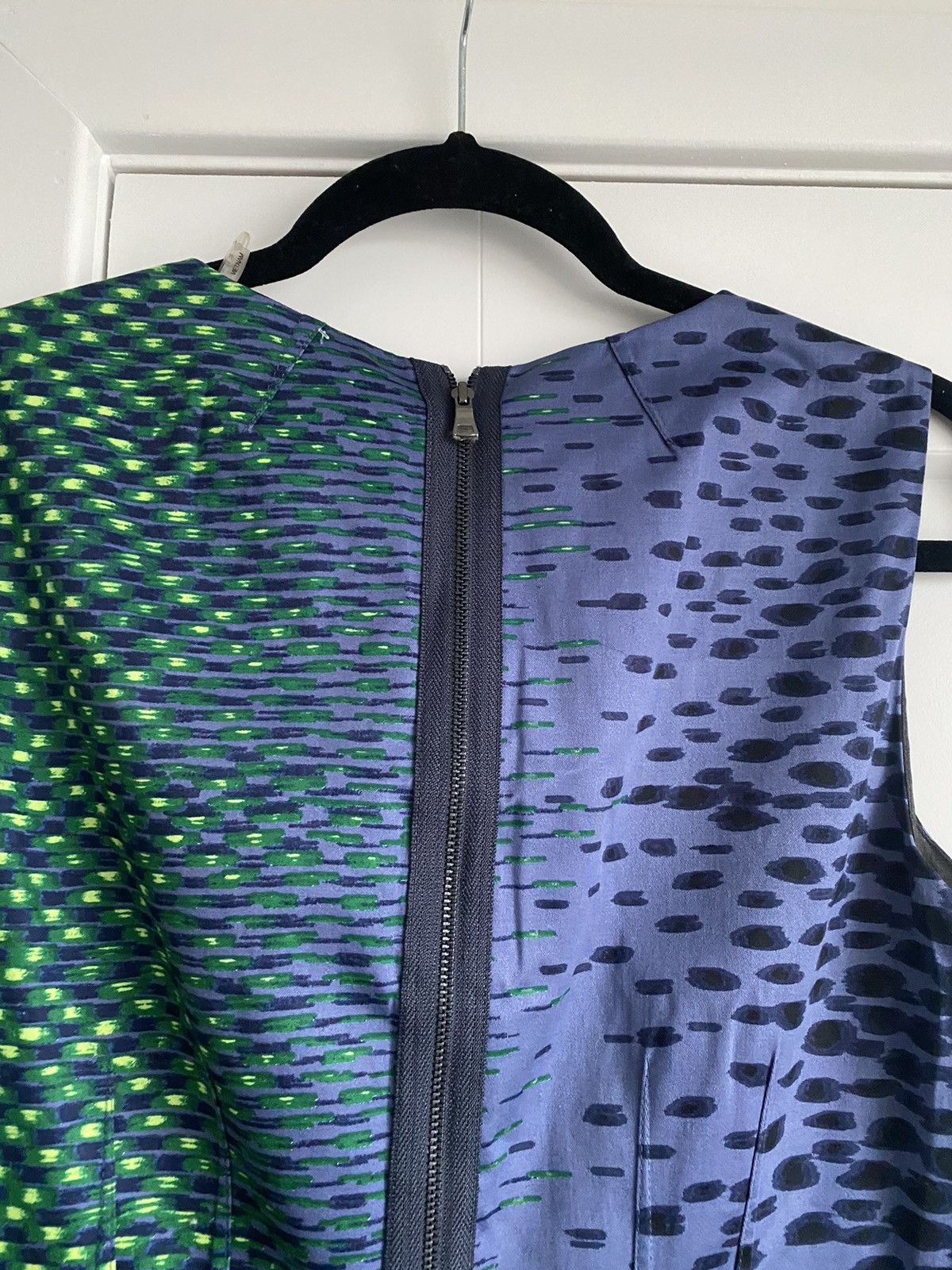 New Elie Tahari Dress Neon Green & Steel Blue Sheath Dress -  www.bongoclub.cl