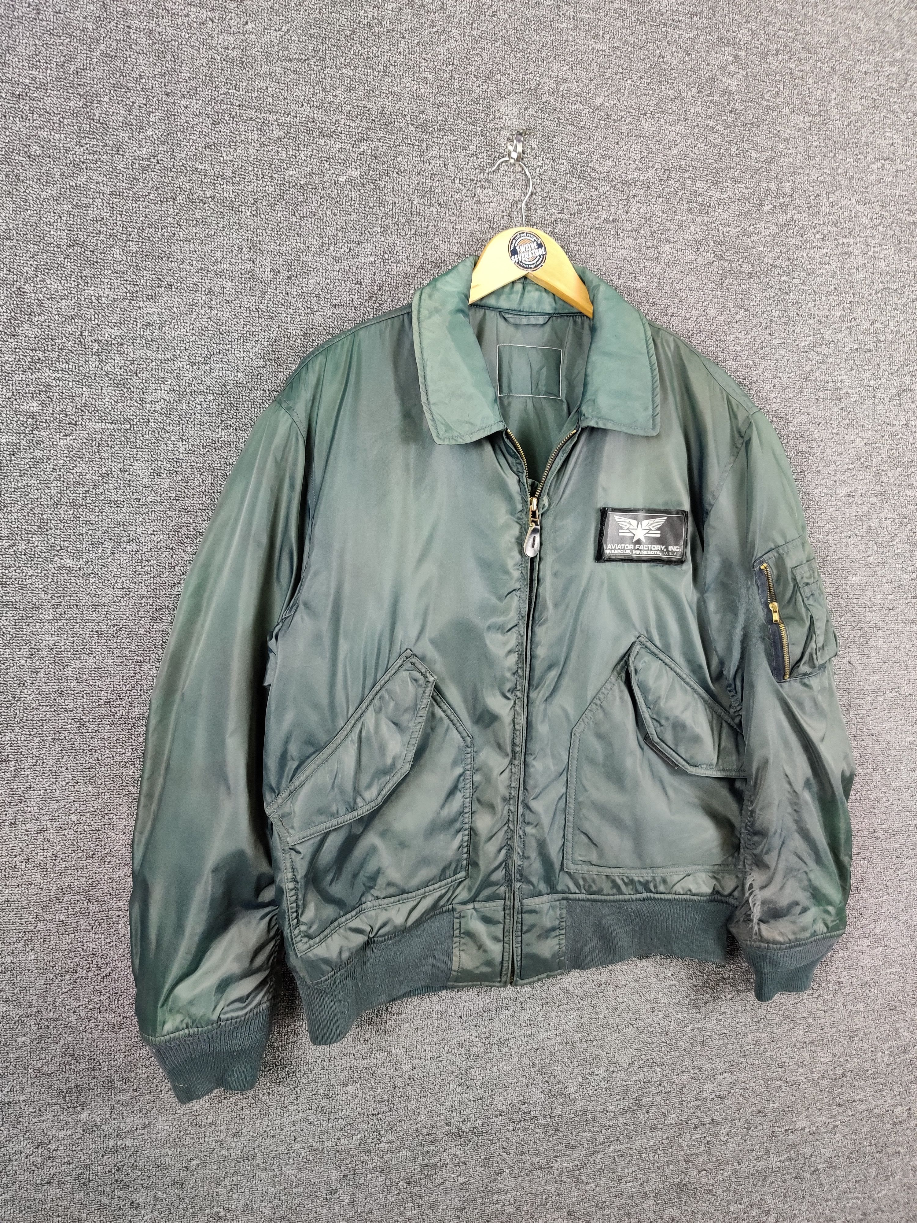 Vintage Vintage Mizujin Distressed Ma1 Military Flight Bomber Jacket Size US L / EU 52-54 / 3 - 6 Thumbnail