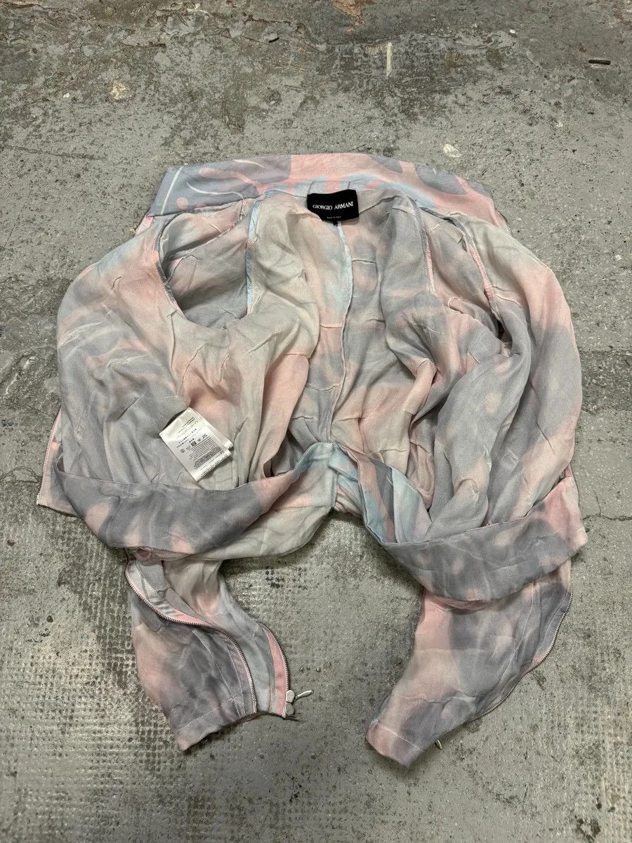 Giorgio Armani SS2020 Giorgio Armani Full Zip Runway Silk Cloudy Sky Bomber Jacket Size S / US 4 / IT 40 - 8 Thumbnail