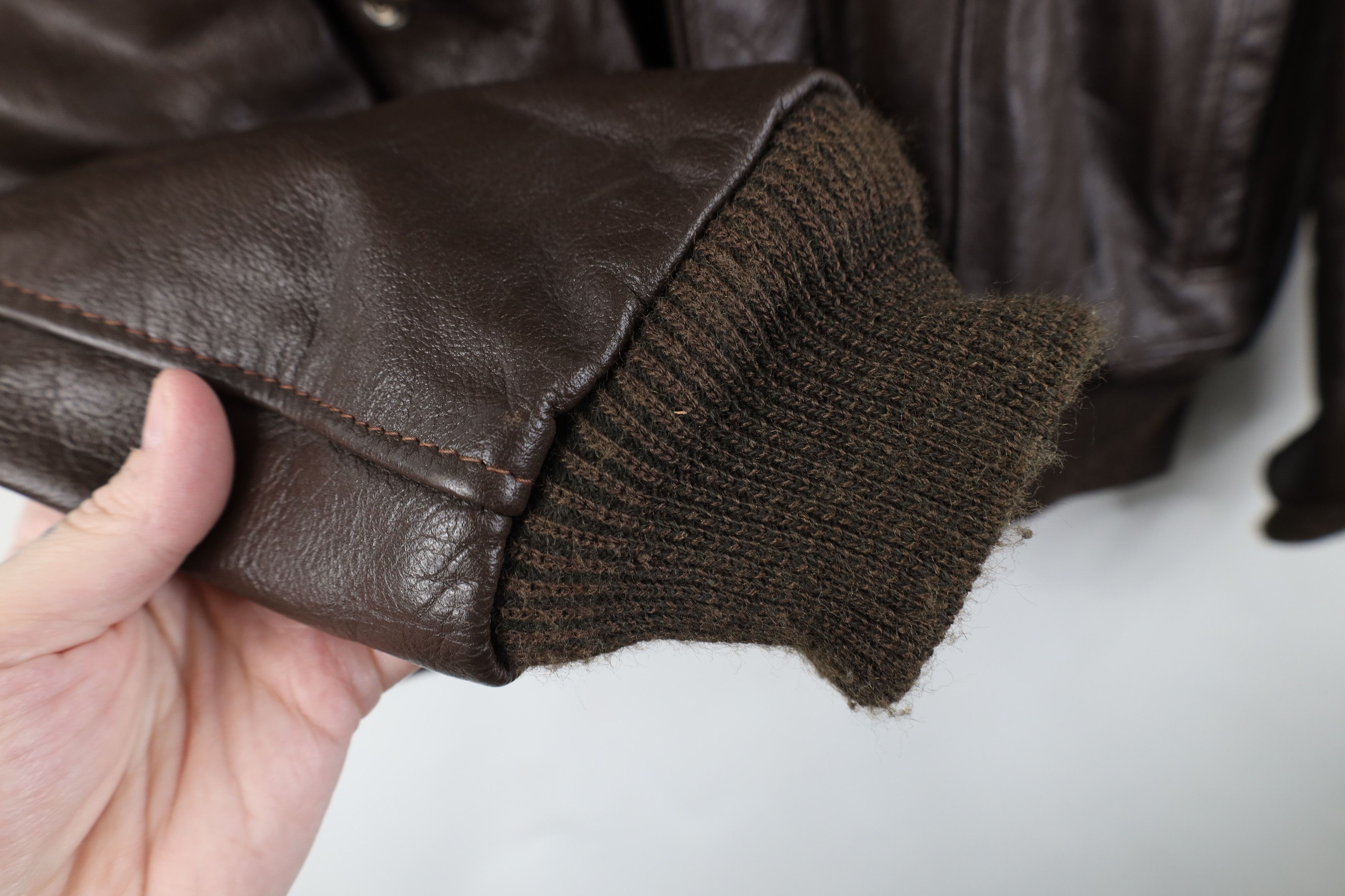 Vintage Vintage 60s Excelled Leather Flight Bomber Jacket Brown USA Size US XL / EU 56 / 4 - 7 Thumbnail