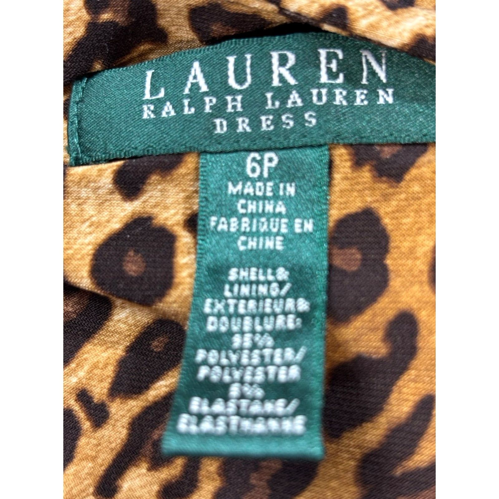 Ralph Lauren Lauren Ralph Lauren Faux Wrap Dress Sz 6p Petite Animal Print Leopard Stretch Size M / US 6-8 / IT 42-44 - 8 Thumbnail